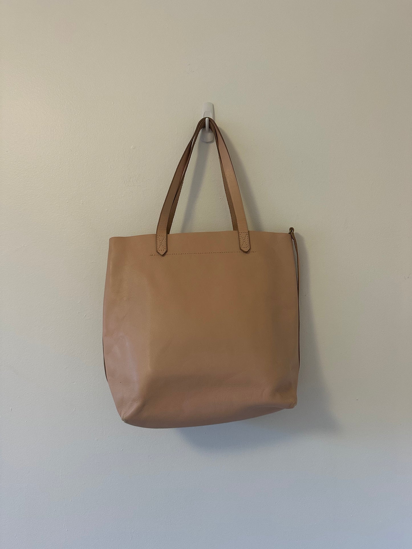Madewell Blush Pink Open Top Leather Tote Bag