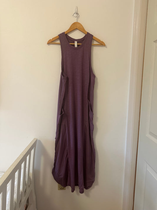 Daily Practice by Anthropologie Relaxed Midi Dress in Violet - Size Small
