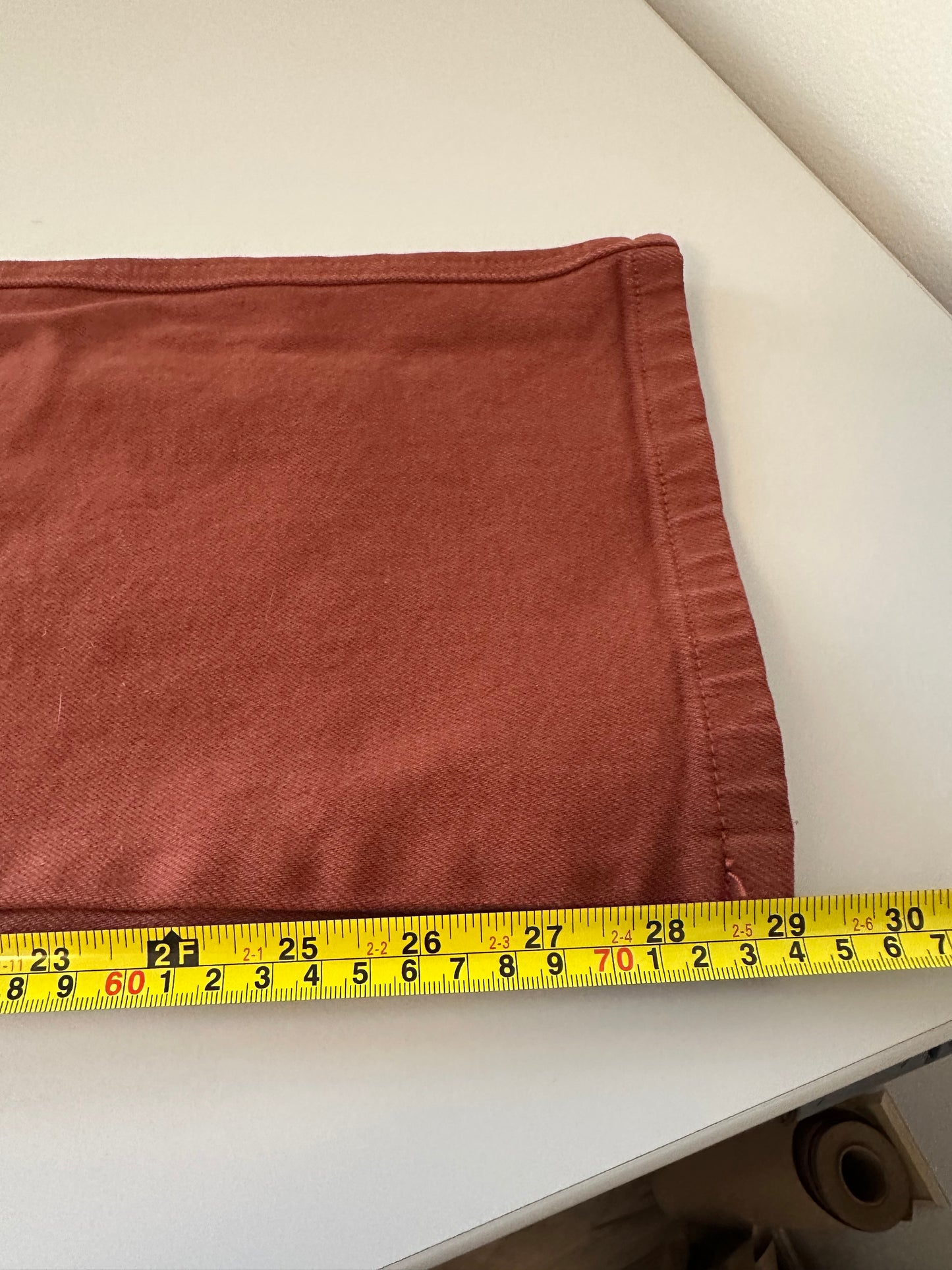 Just Black Women's High Rise Carpenter Jeans in Rust Red | Size 27