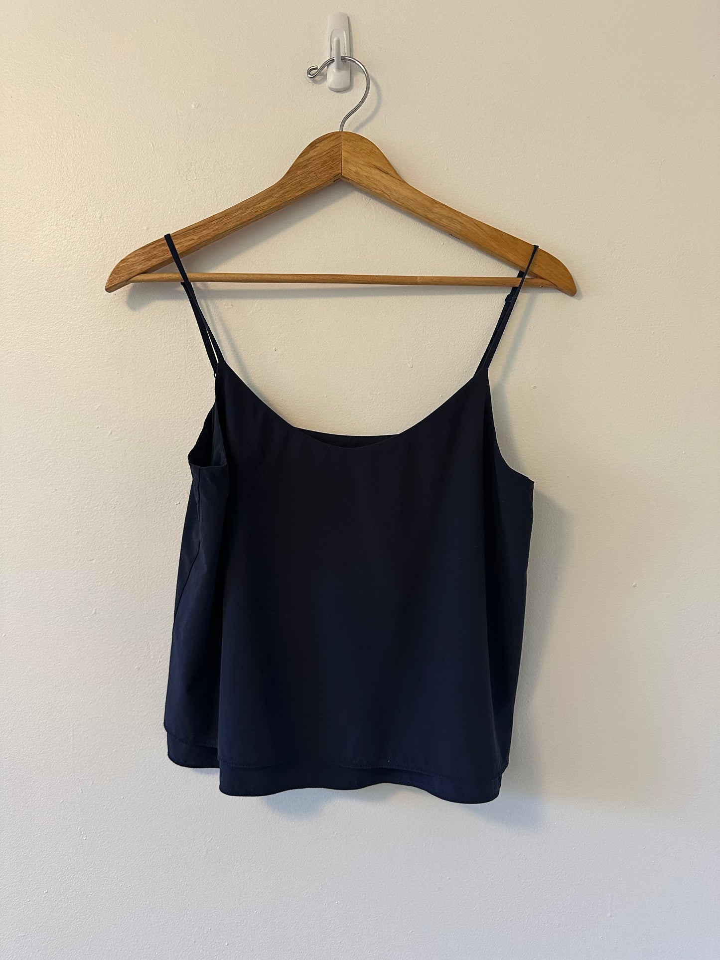 Athleta Double Layer Camisole Top with Spaghetti Straps in Navy | Size Small