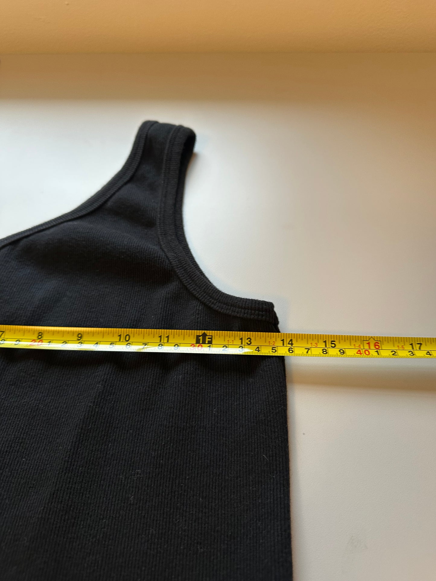 perfectwhitetee Call Me One Shoulder Structured Rib Tank in Black | Size Medium