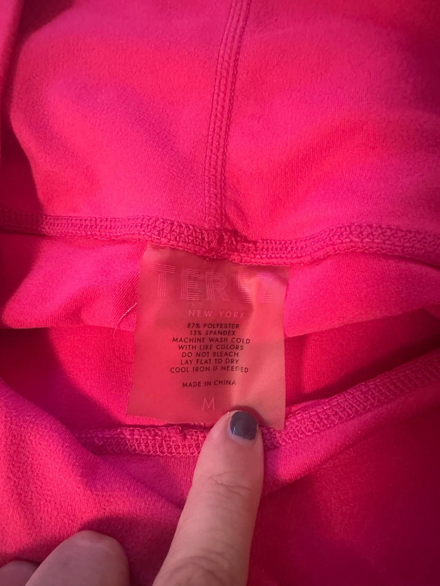 Terez TLC High Rise Pink Leggings | Size Medium