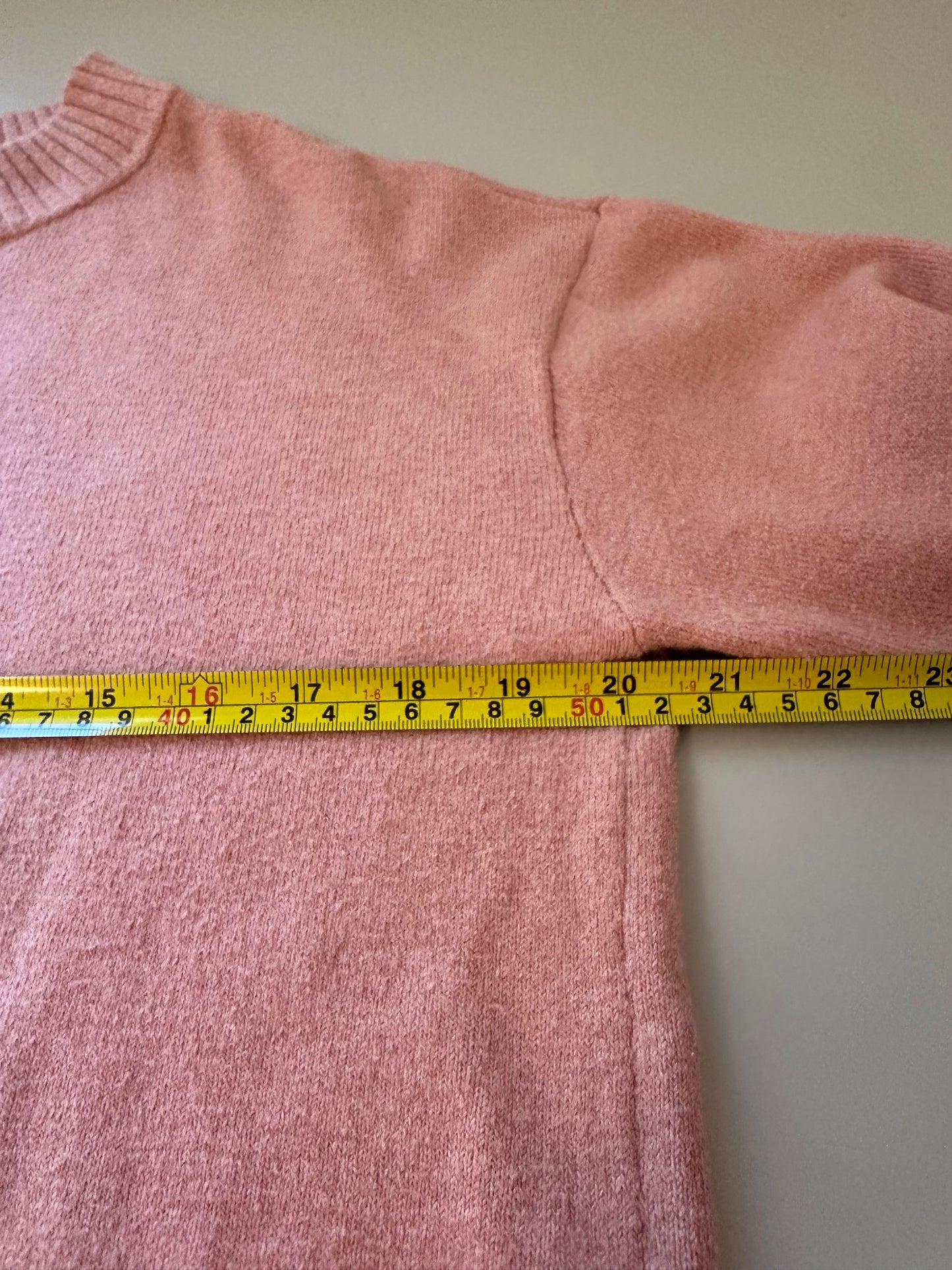 Faherty Jackson Crewneck Sweater in Rose Ash | Size XS