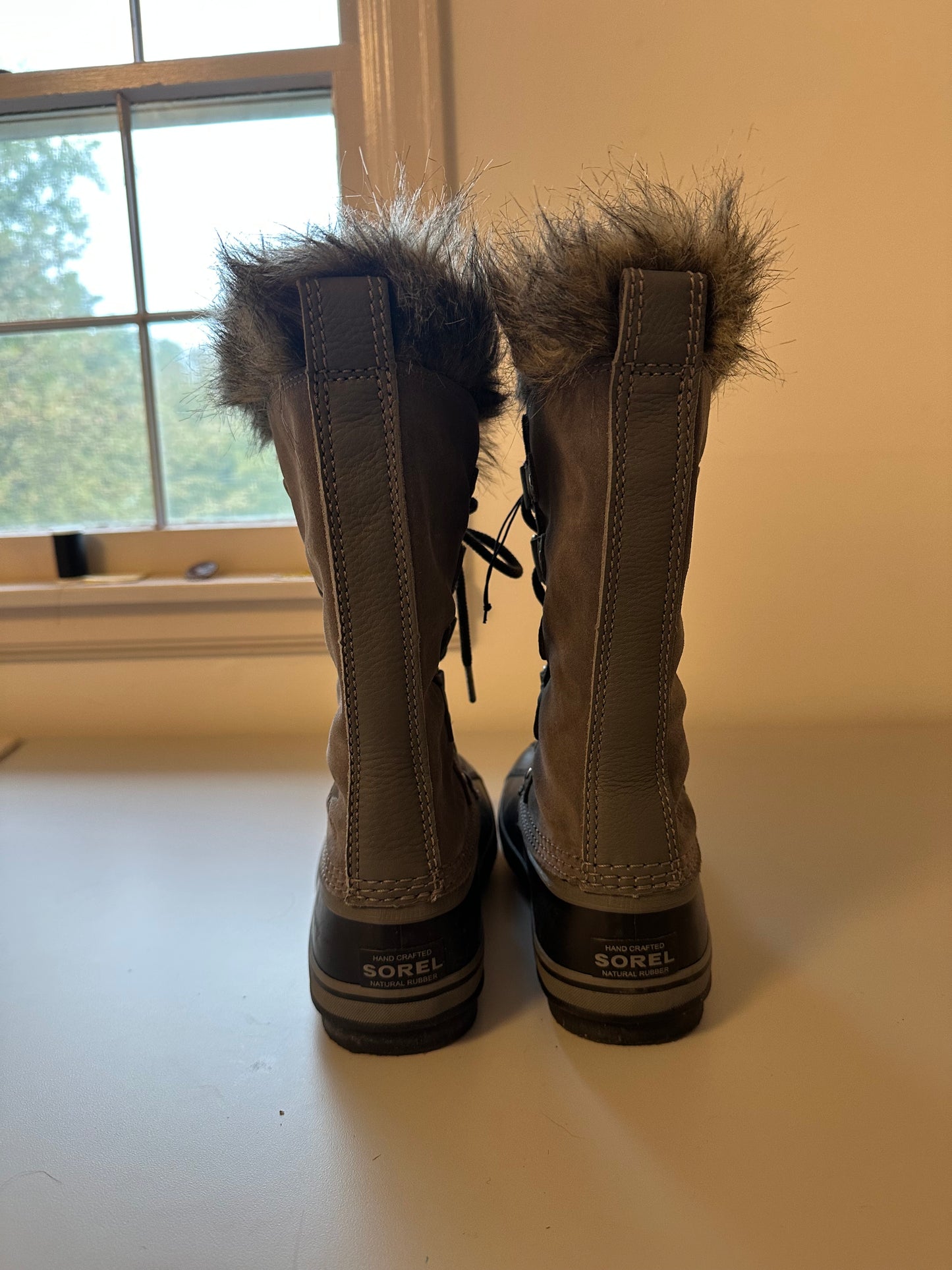 Sorel JOAN OF ARCTIC™ Women's Waterproof Boot in Quarry and Black | Size 7.5