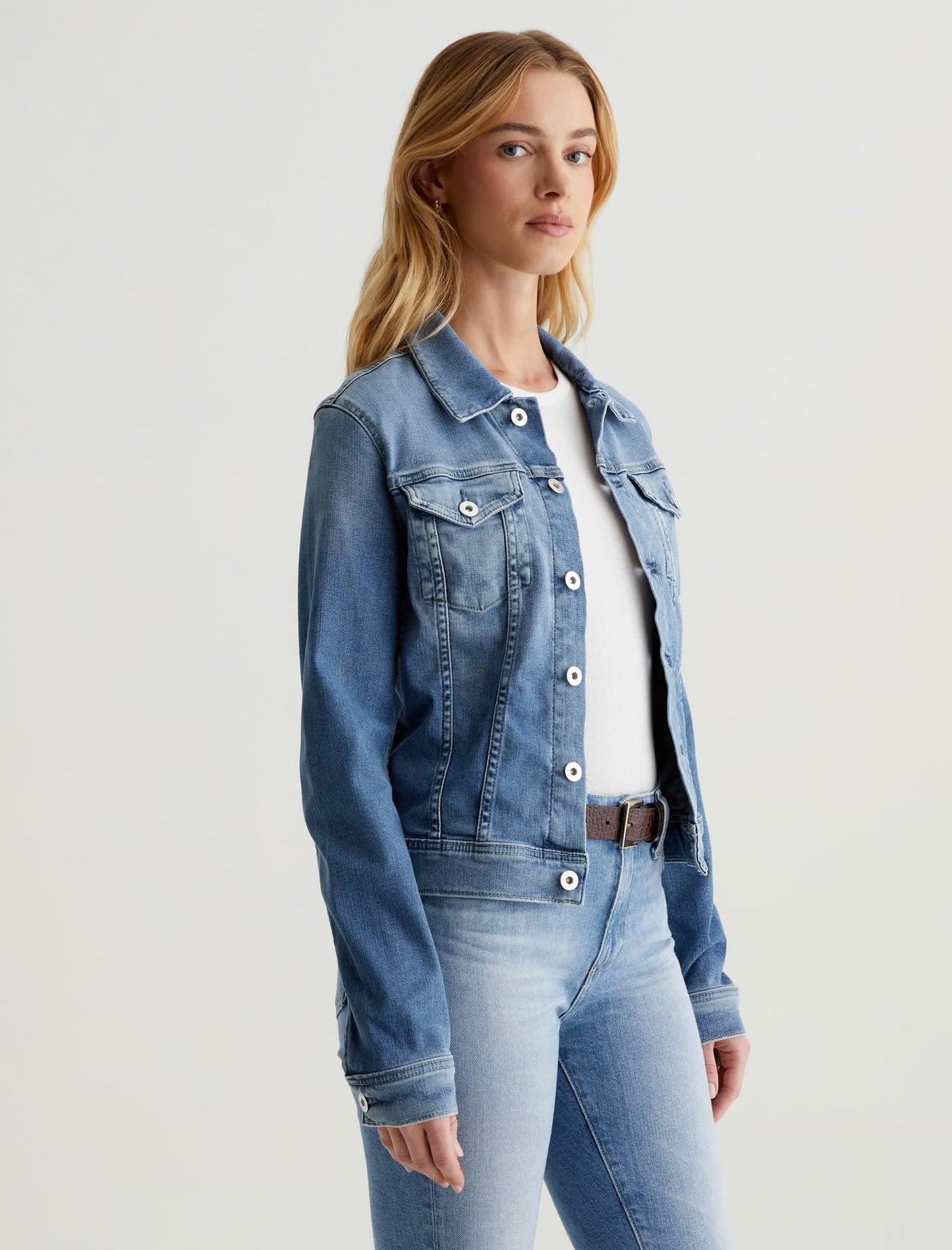 NWT Ag Adriano Goldschmied Robyn Light Blue Denim Jacket | Size Small