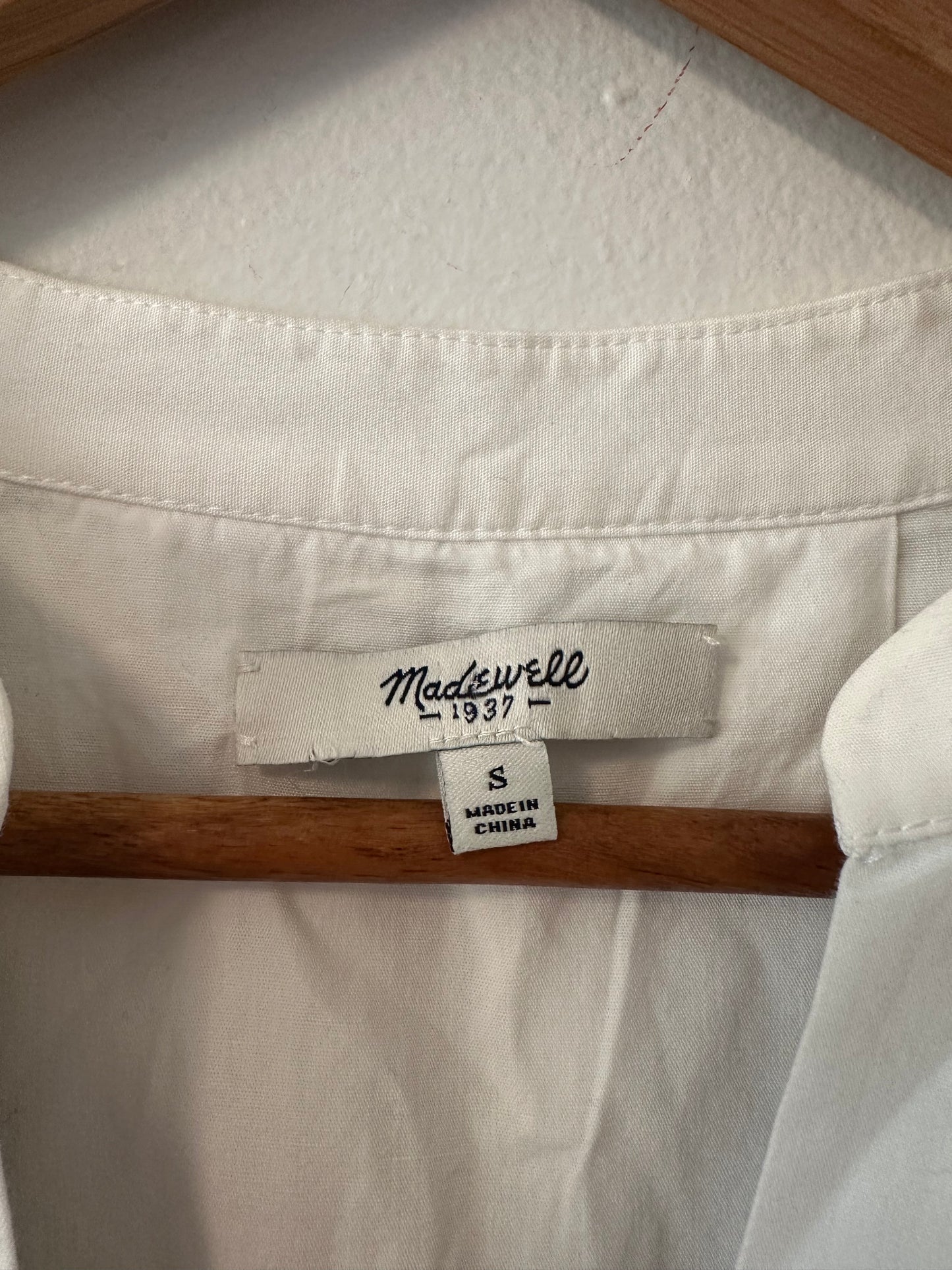Madewell Black and White Striped Poncho Dress | Size Small