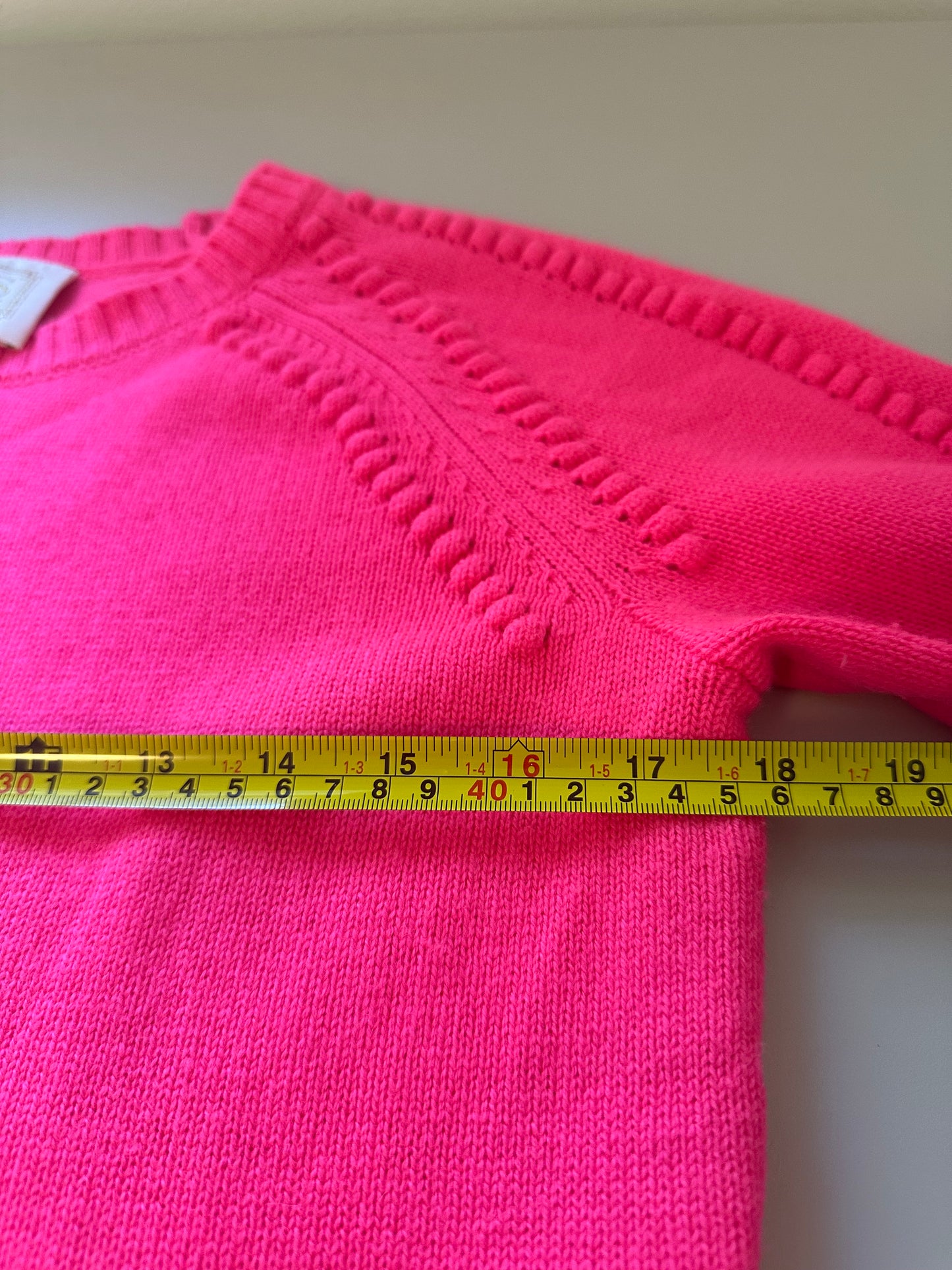 Sail to Sable Bright Pink Crew Neck Wool and Cashmere Sweater | Size Small