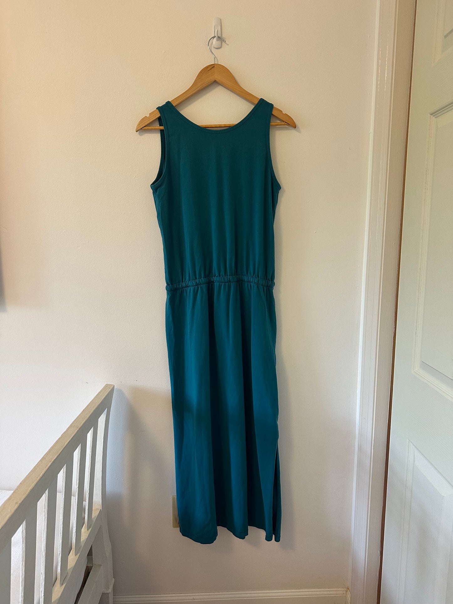 Hanna Andersson Teal Sleeveless Midi Dress - Size Medium