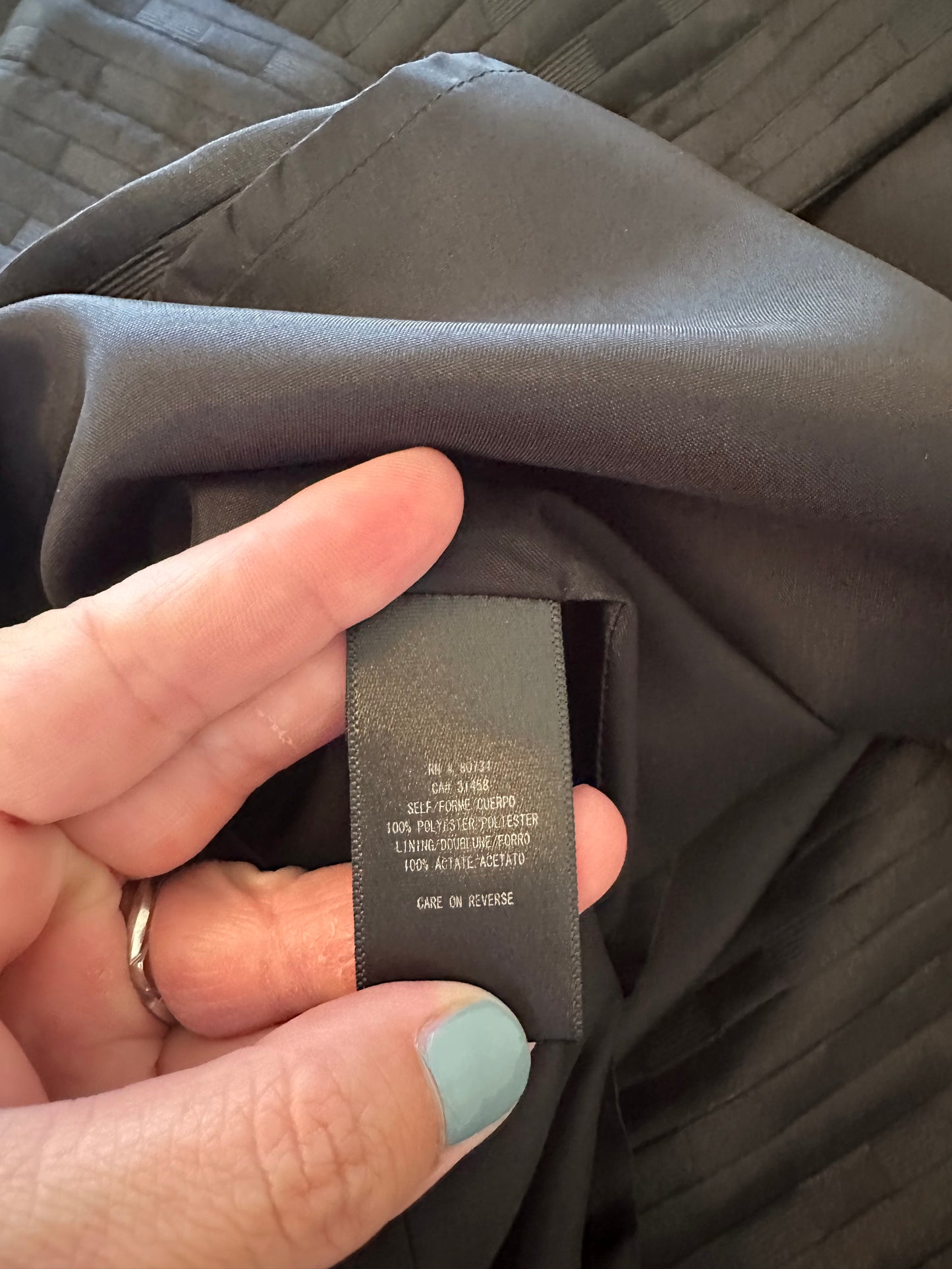 Max & Cleo Black Textured Mini Babydoll Dress