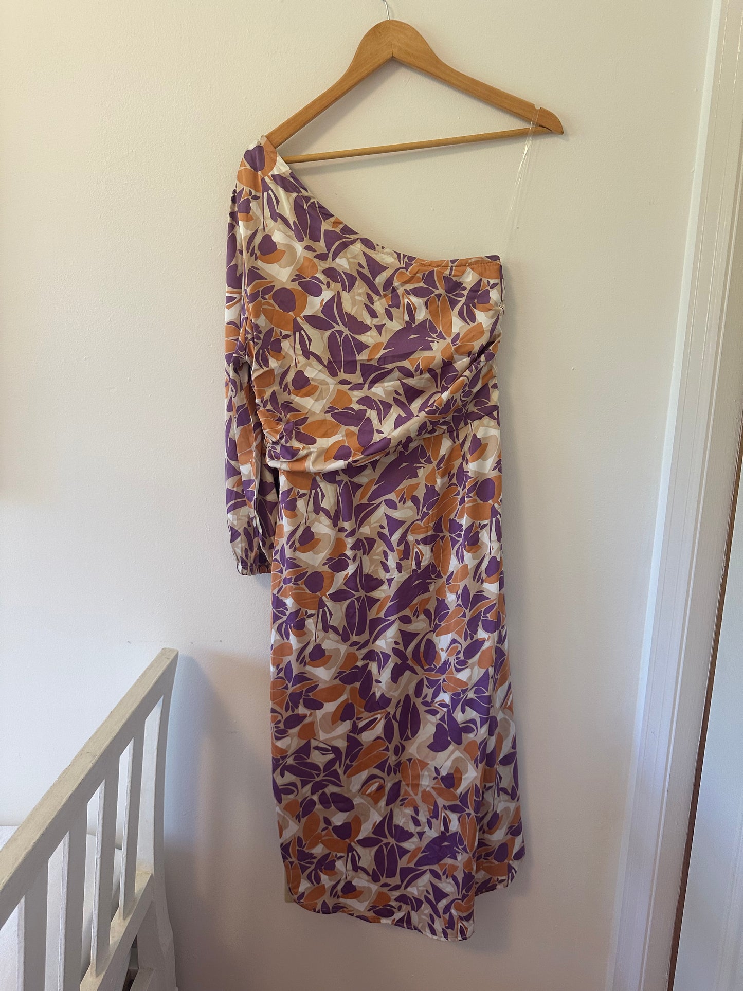 NWT Entro High Low One-Shoulder Floral Dress - Size Large