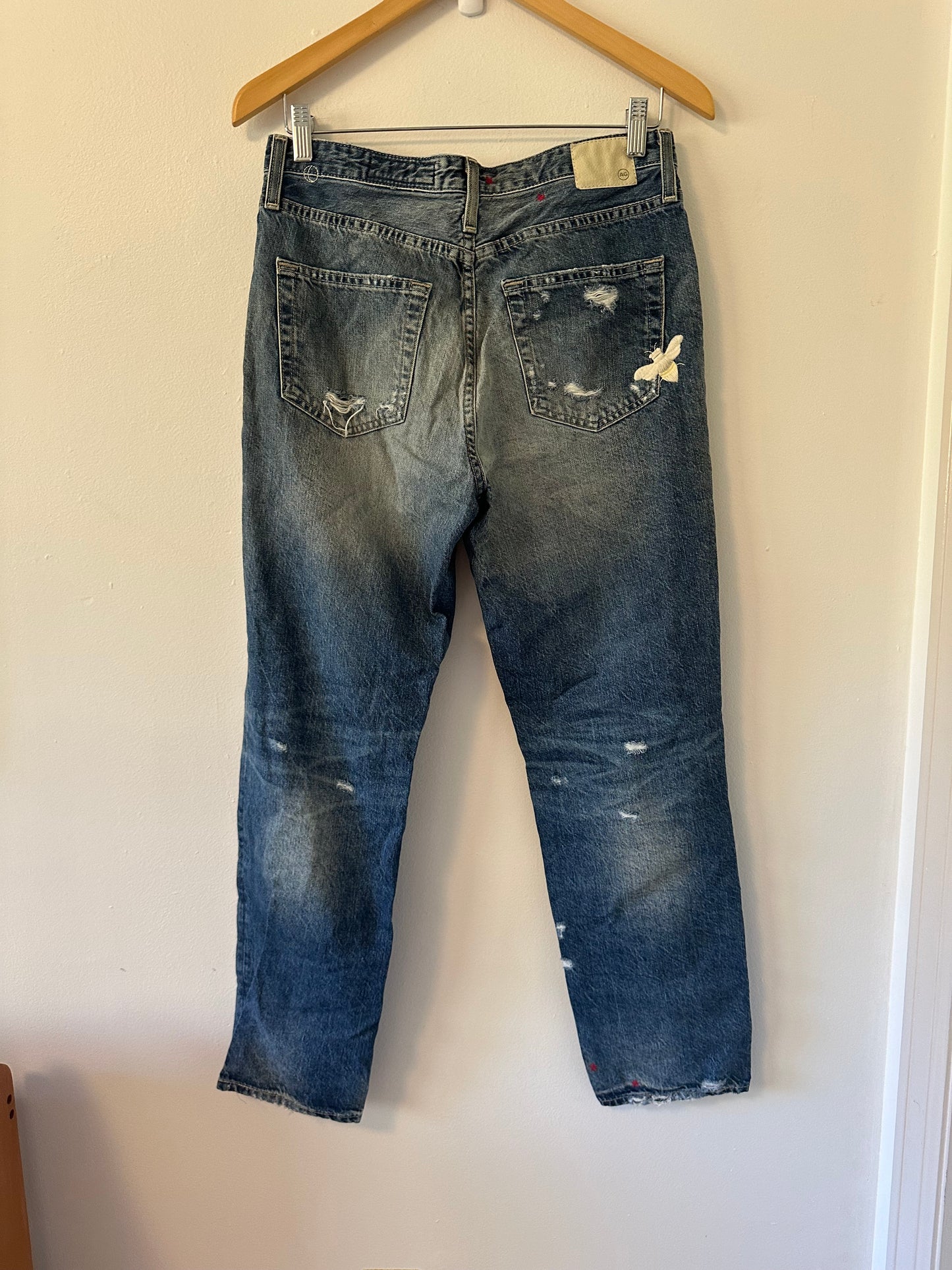 AG Adriano Goldschmied Phoebe in 23 Years Woven Dreams Embroidered Jeans