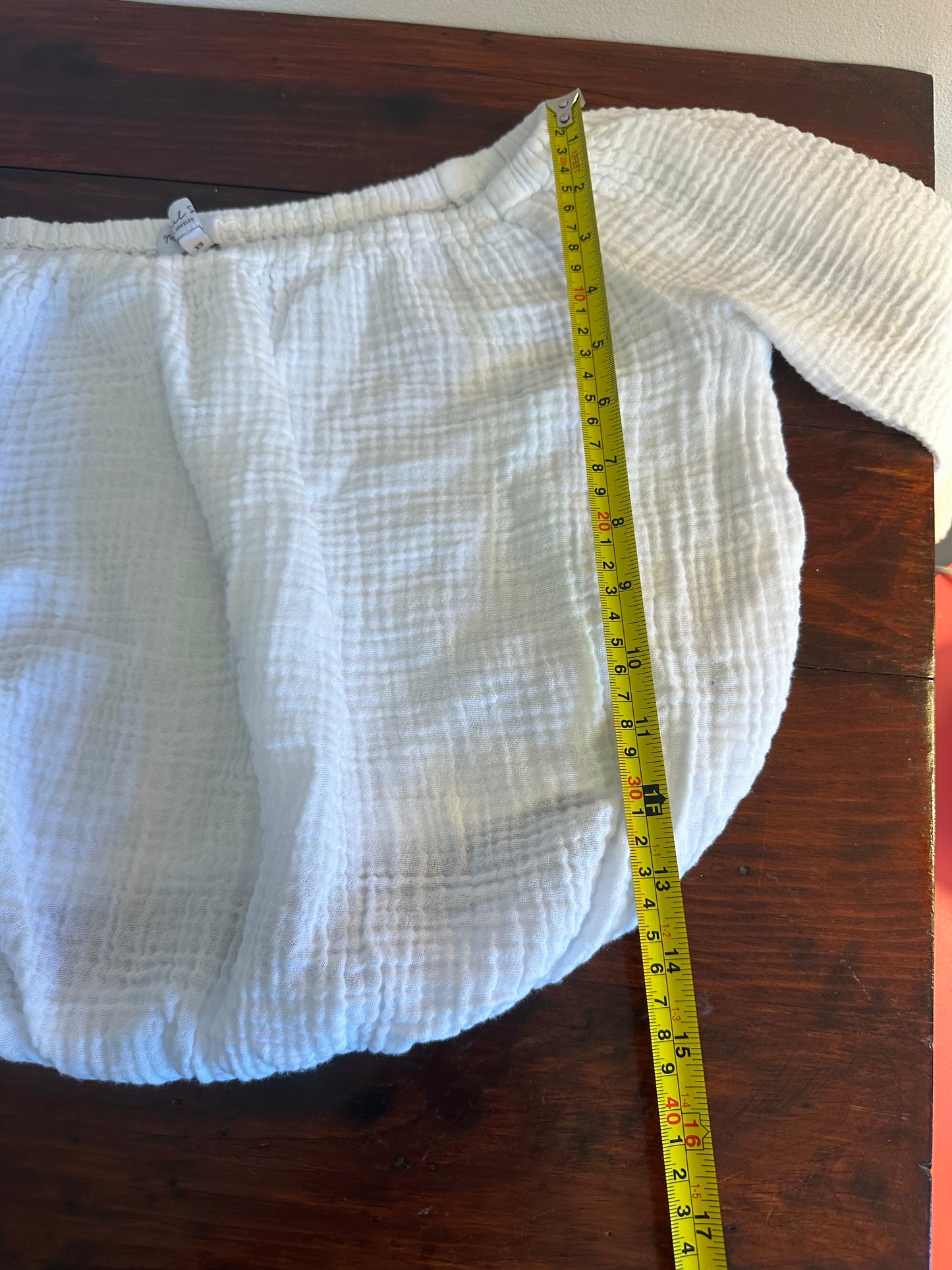 Michael Stars Isabel Convertible Gauze Top in White - Size XS