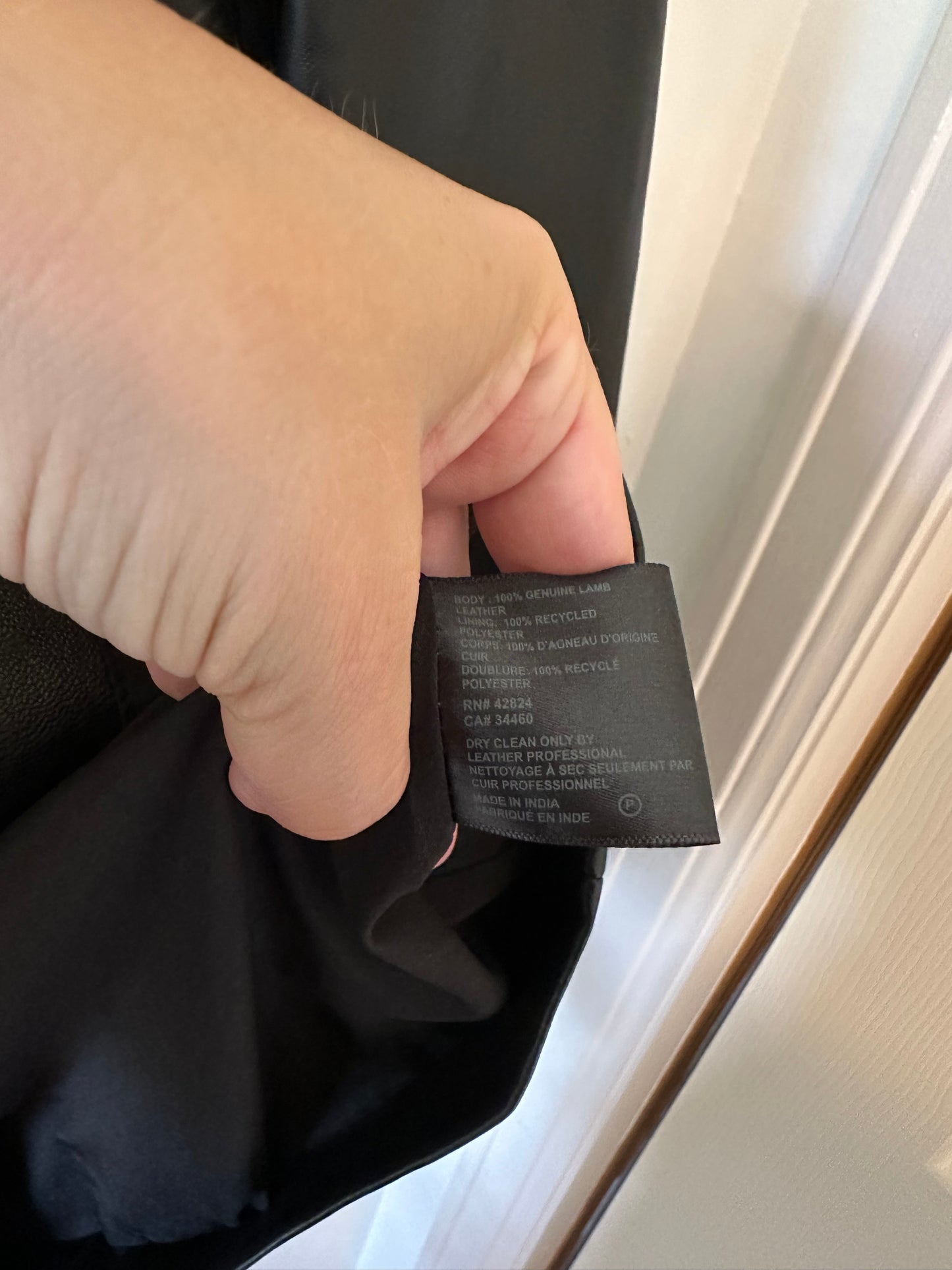 Reformation Veda Hal Fitted Leather Blazer in Black - Size XL