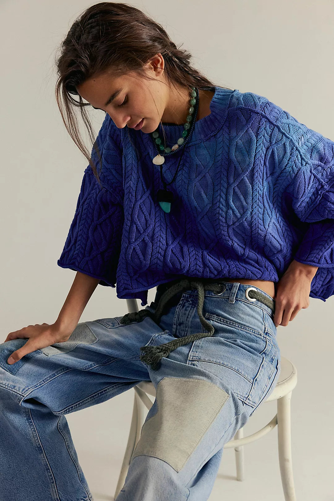 We The Free Moxie Pull-On Barrel Jeans In Truest Blue - Size 27