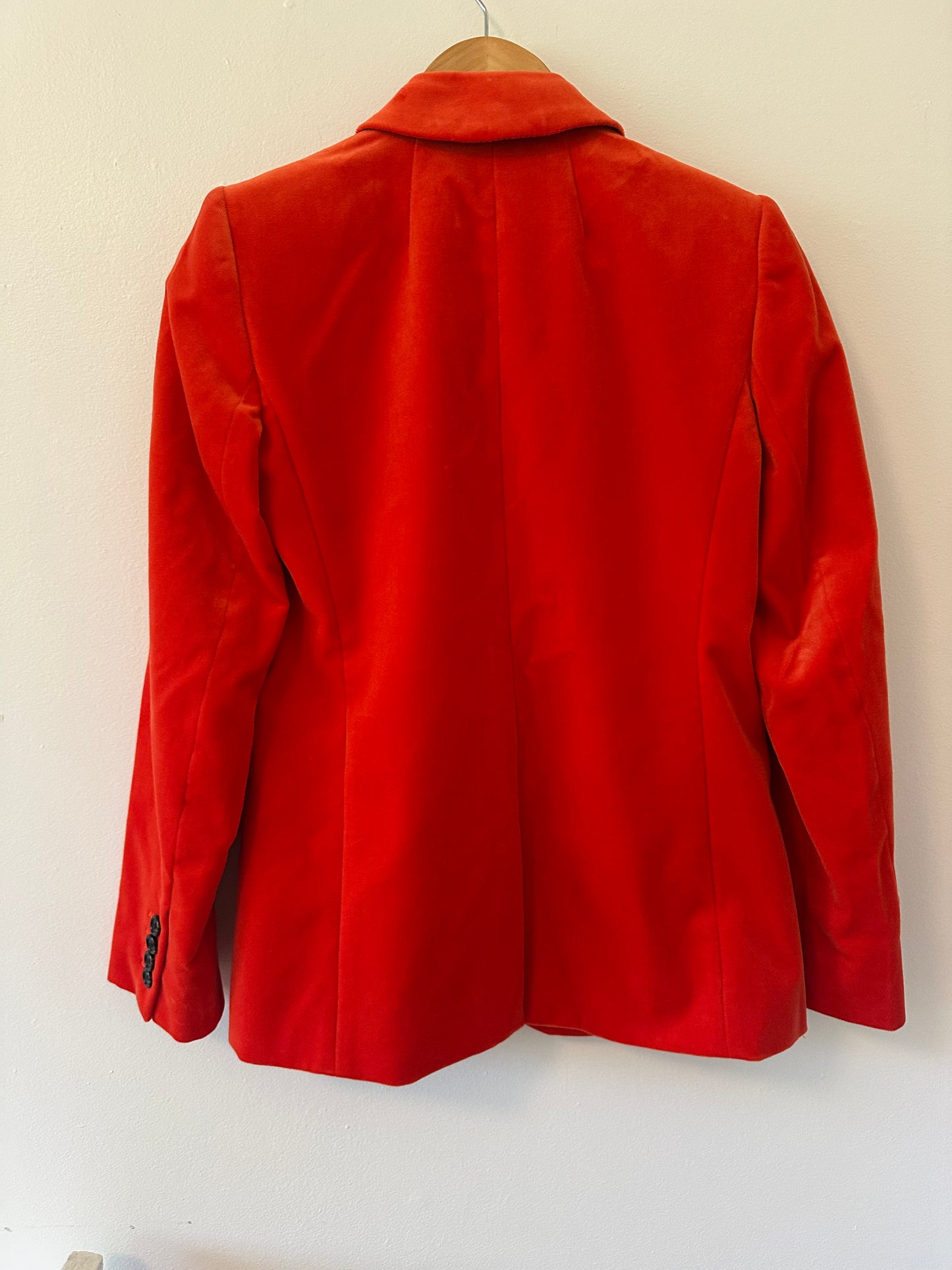 J. Crew Women's Orange Velvet Blazer Size 2
