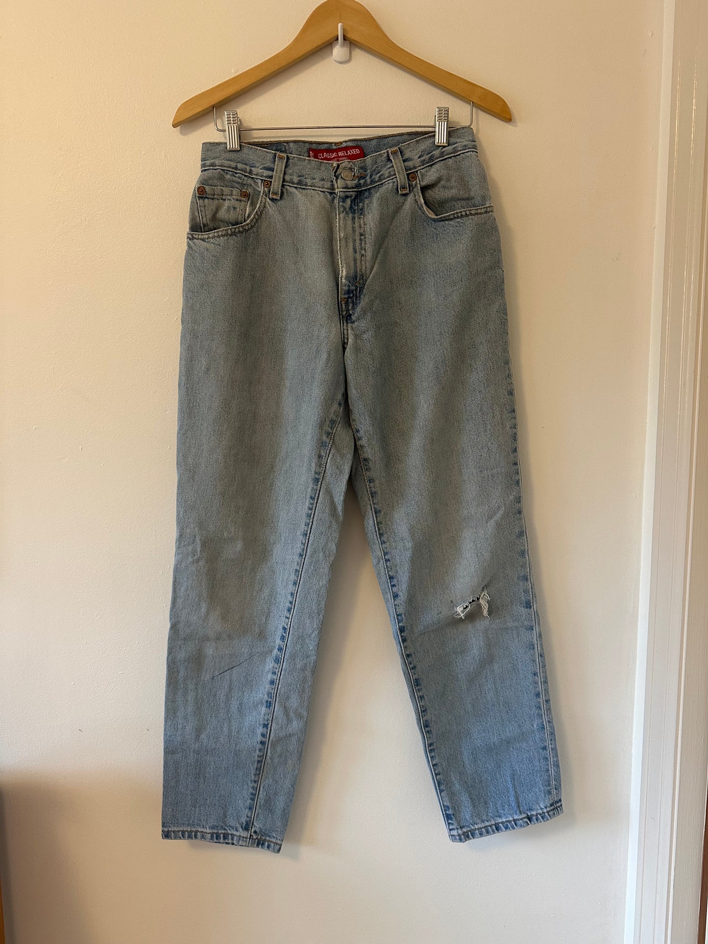 Levi's Vintage High Rise Light Blue Women's 550 Cotton Jeans | Size 10
