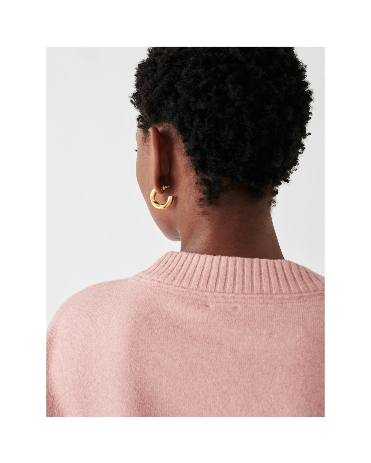 Faherty Jackson Crewneck Sweater in Rose Ash | Size XS