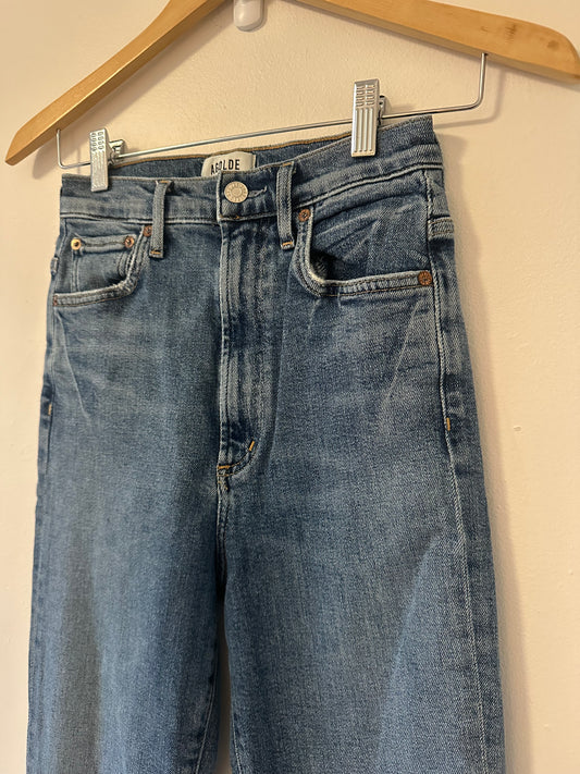Agolde Pinch Waist Ultra High Rise Skinny Blue Jeans - Size 24