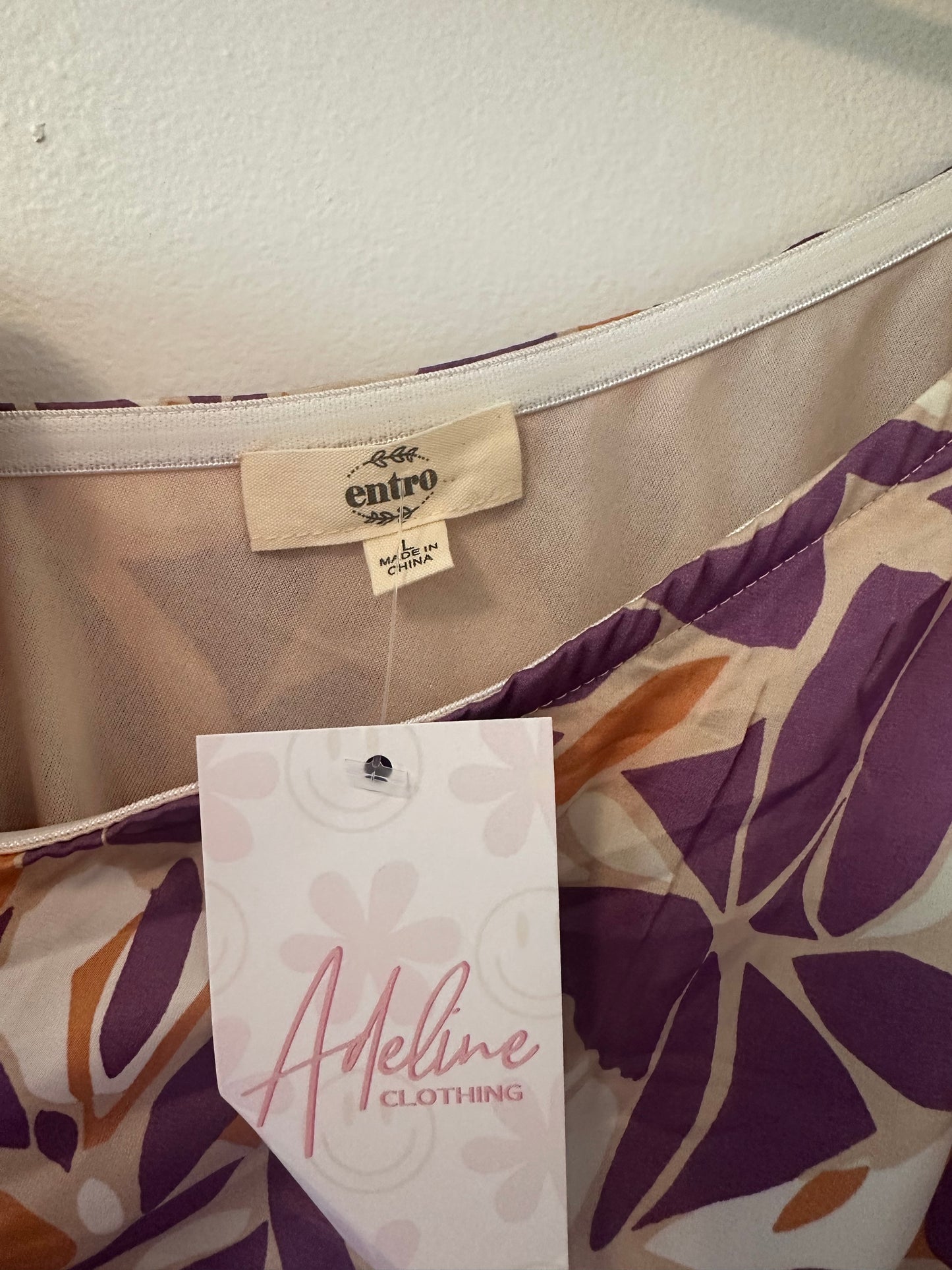NWT Entro High Low One-Shoulder Floral Dress - Size Large