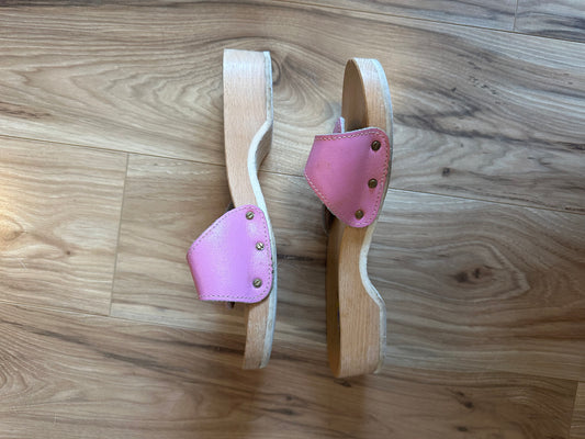 Dr. Scholl's Original Sandal in Pink Leather - Size 8