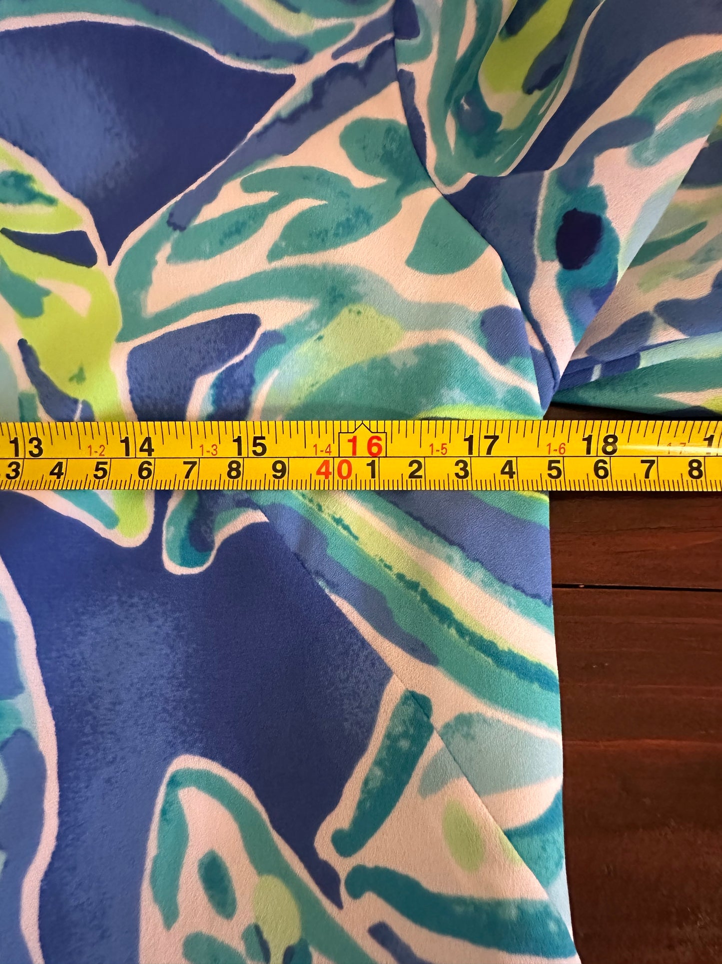 Lilly Pulitzer Rosalia Blue and Green Printed Long Sleeve Dress - Size 4