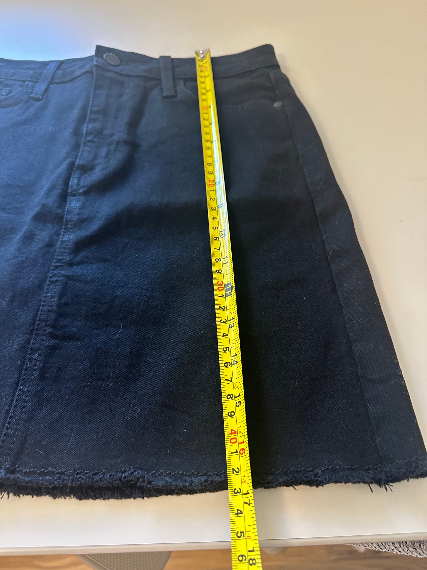Just Black Black Denim Mini Skirt | Size Small