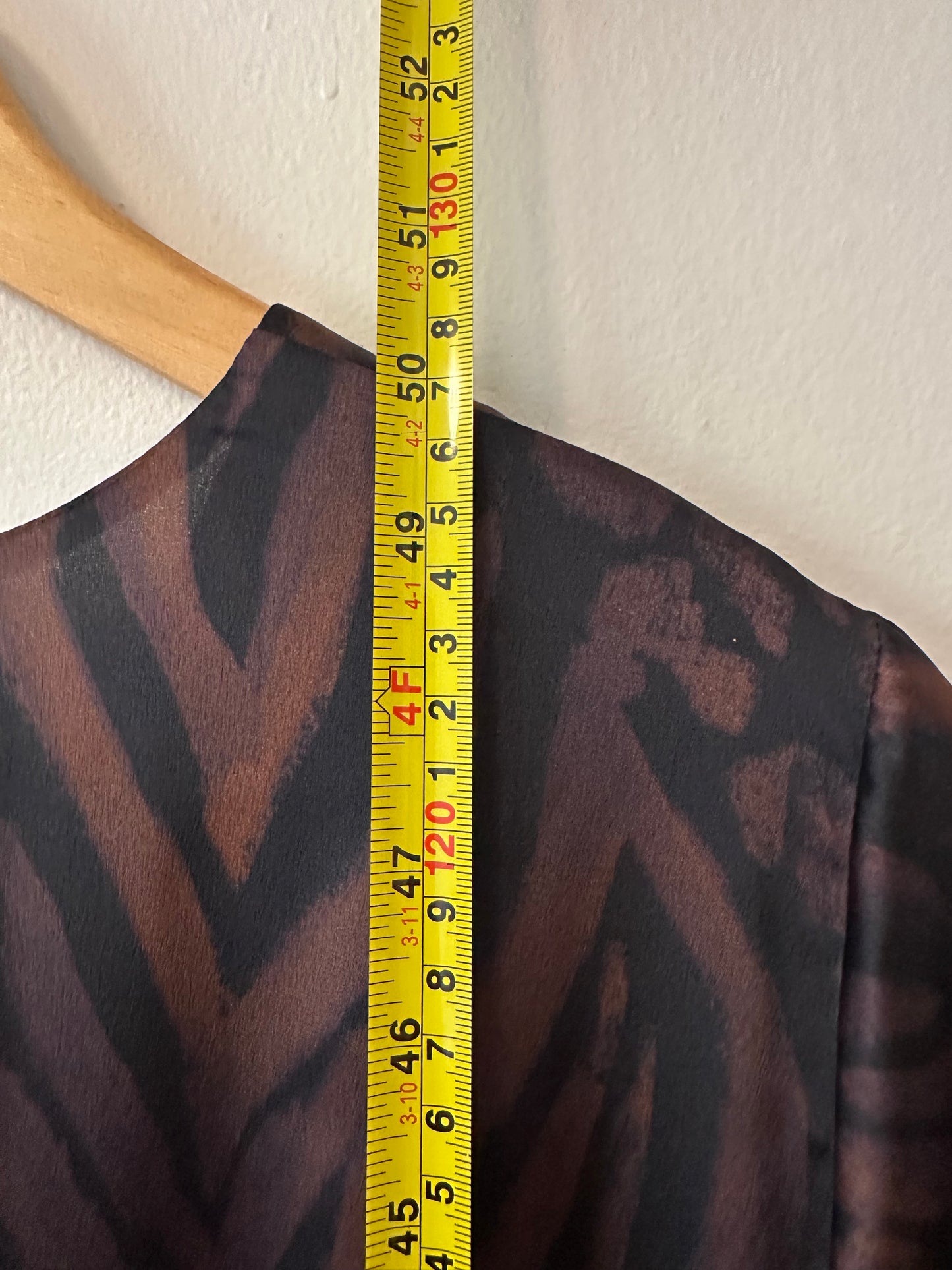 Solar Black and Brown Patterned Dress | Size EU 42