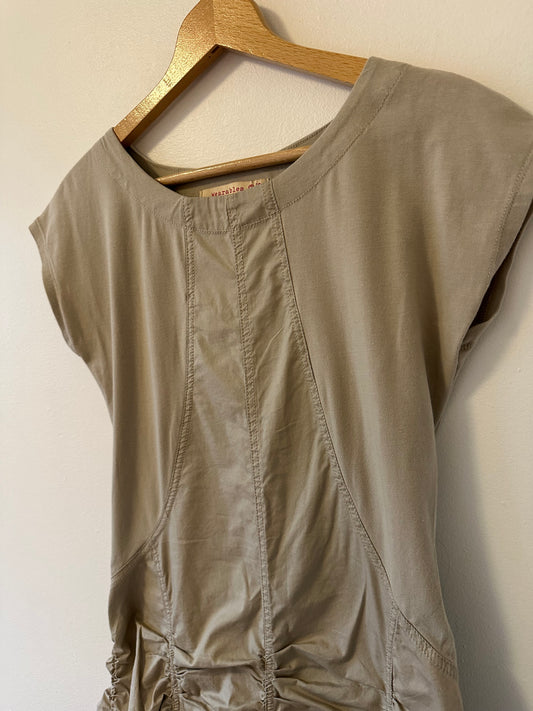 Wearables XCVI Aviana Mini Dress In Truffle | Size XS