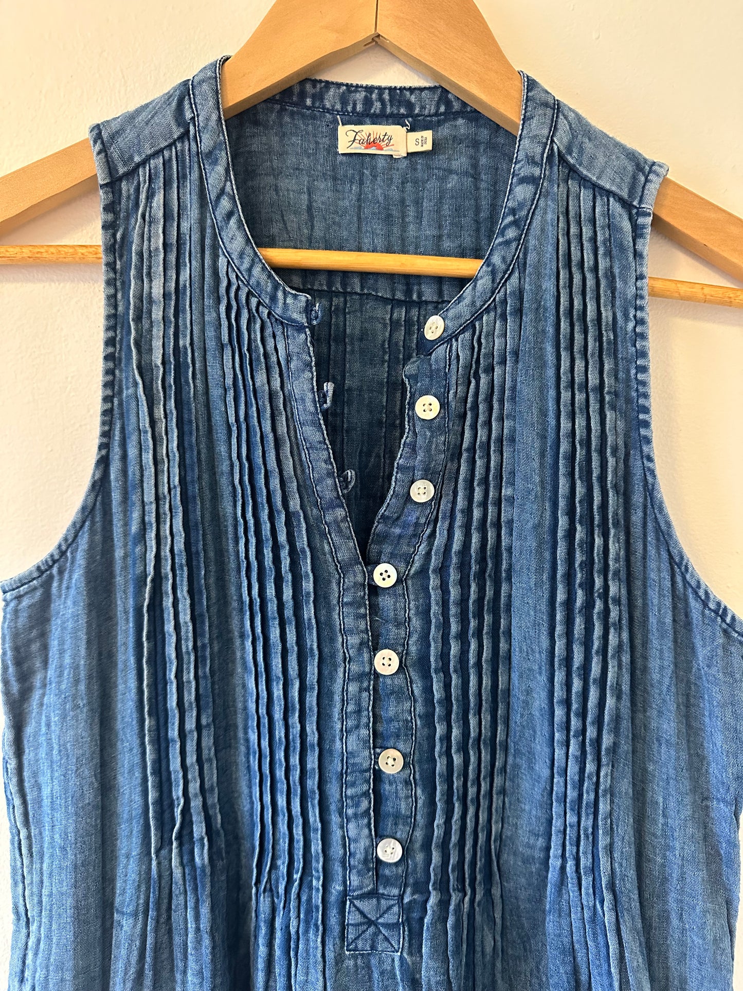 Faherty Isha Basketweave Dress Size Small
