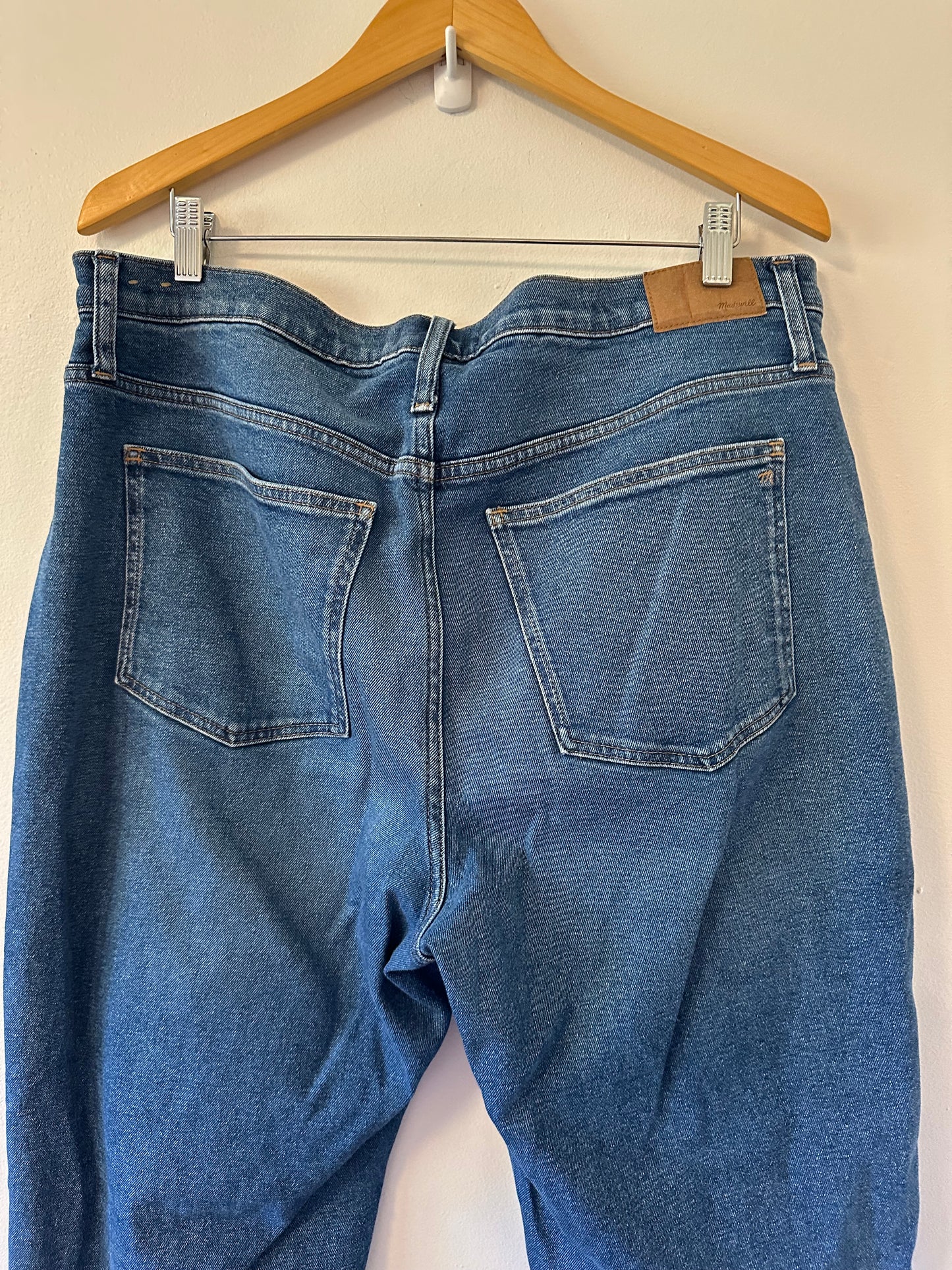Madewell Women's The Slim High Rise Boy Straight Leg Jeans | Size 33 Tall