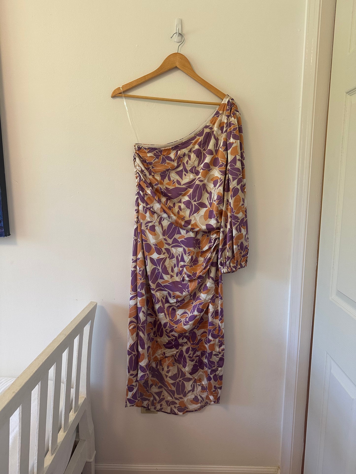NWT Entro High Low One-Shoulder Floral Dress - Size Large