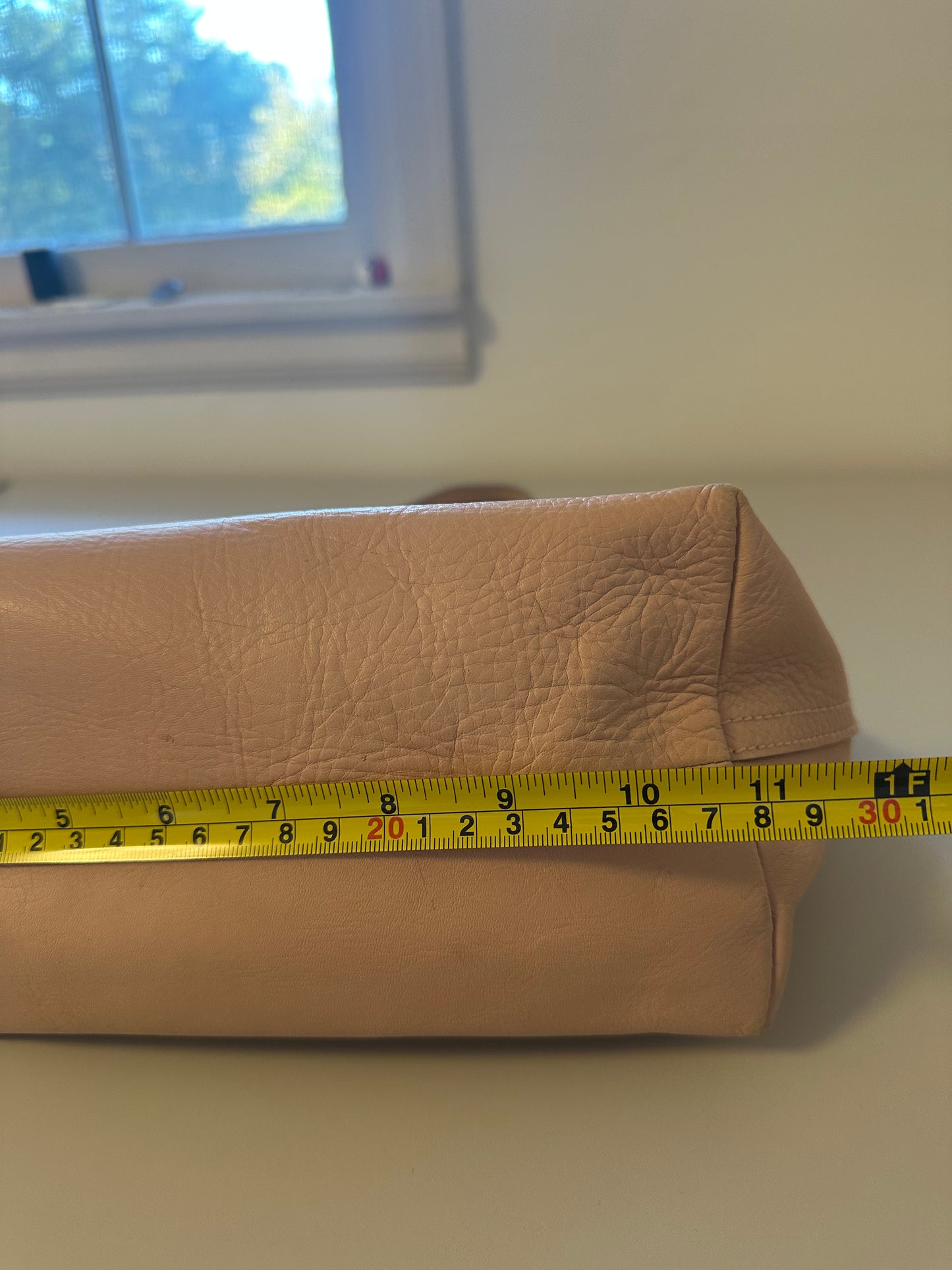 Madewell Blush Pink Open Top Leather Tote Bag