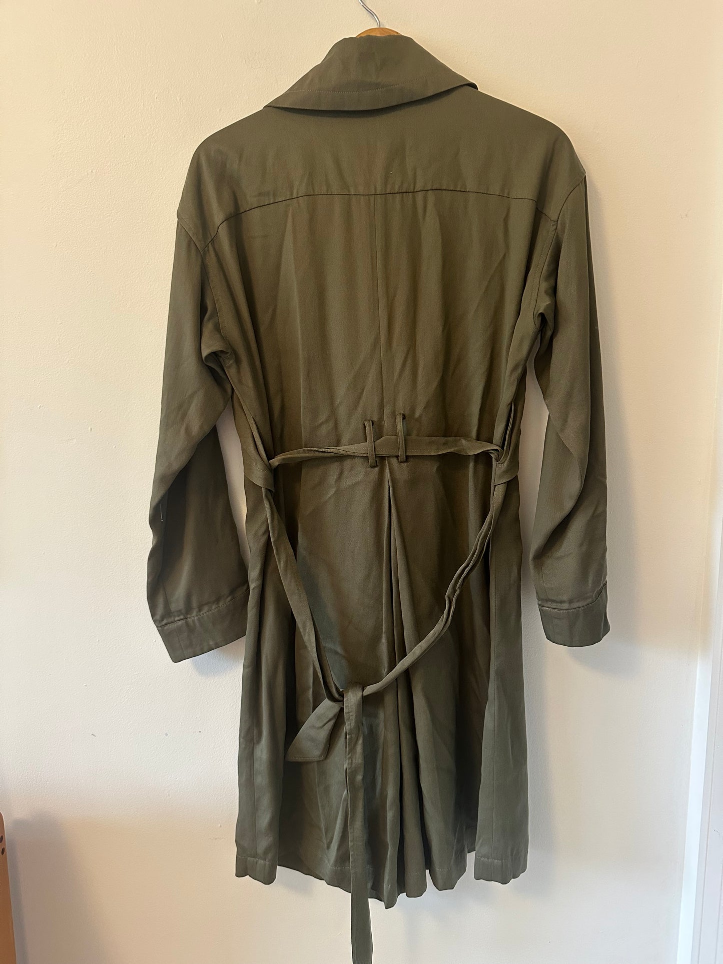 Vince Camuto Olive Green Women's Trench Coat | Size Small