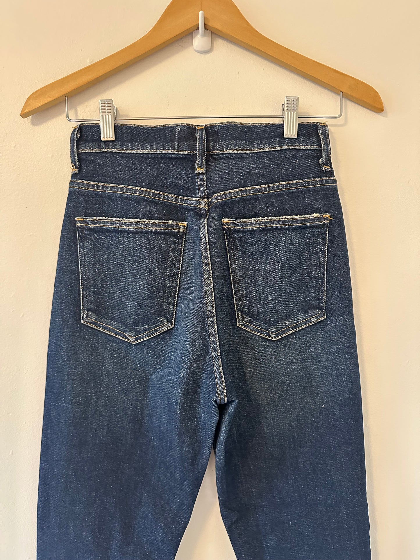 Agolde 90s Pinch Waist Ultra High Rise Dark Blue Jeans - Size 24