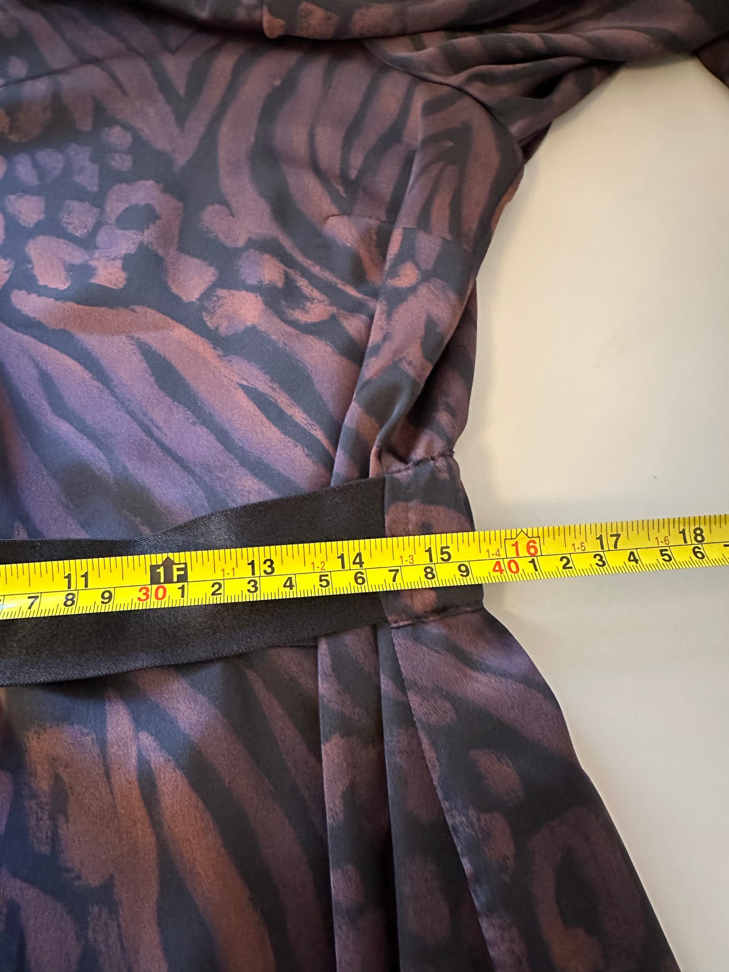 Solar Black and Brown Patterned Dress | Size EU 42