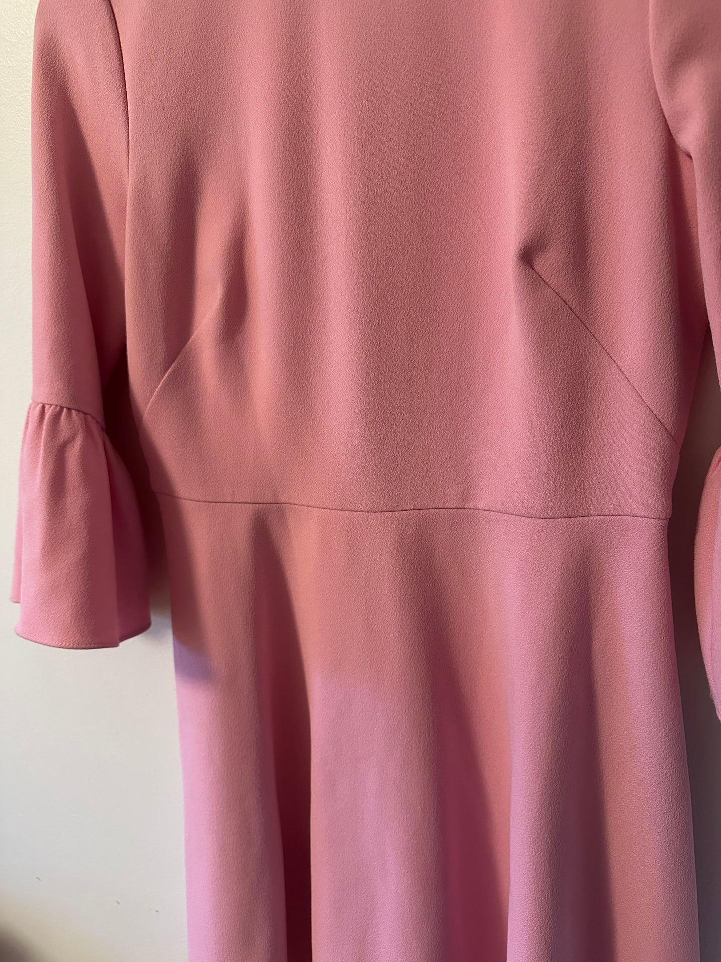 NWT Shoshanna Burbank Bell Sleeve Fit and Flare Bubblegum Pink Dress