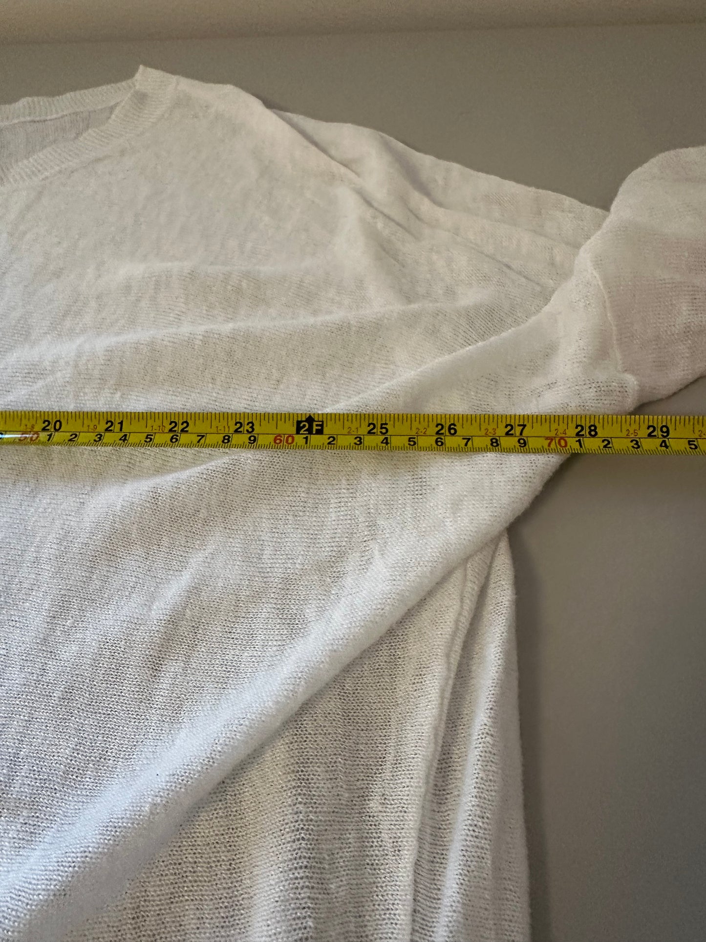 Eileen Fisher Organic Linen Cord Crew Neck Top | Size XL