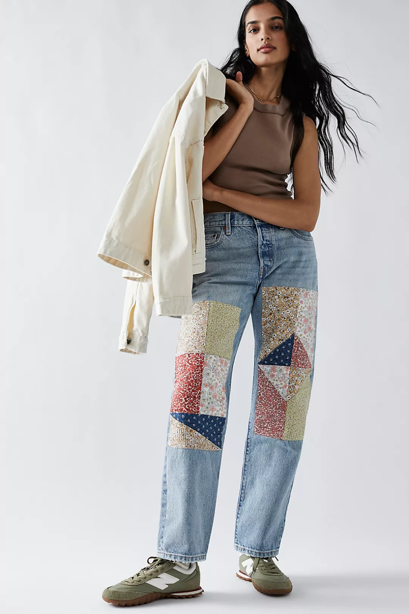 Levi's 501 150th Anniversary 90s Patchwork Jeans Road Tripping | Size 27