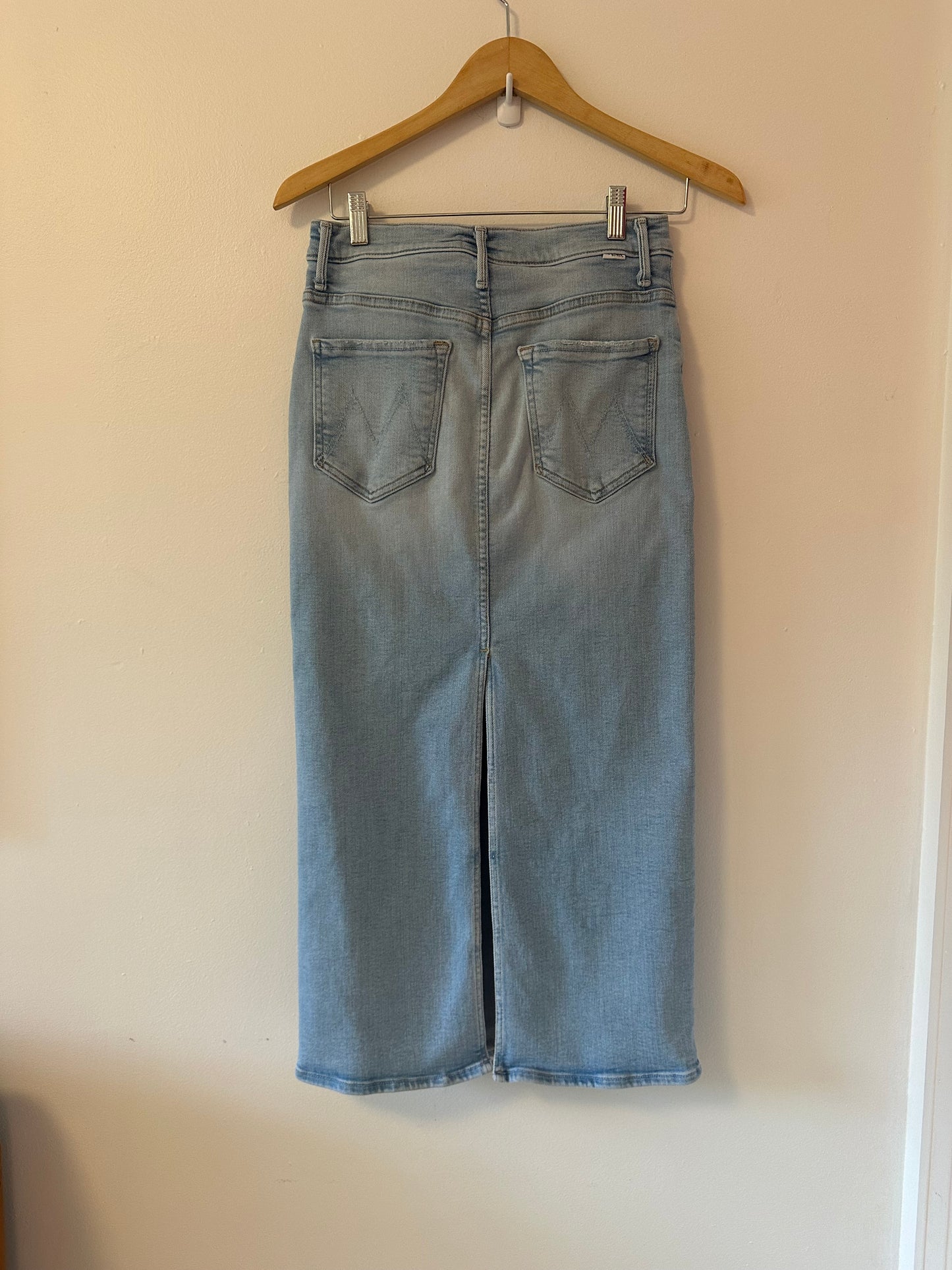 MOTHER The Pencil Pusher Stretch Denim Skirt in Limited Edition | Size 26