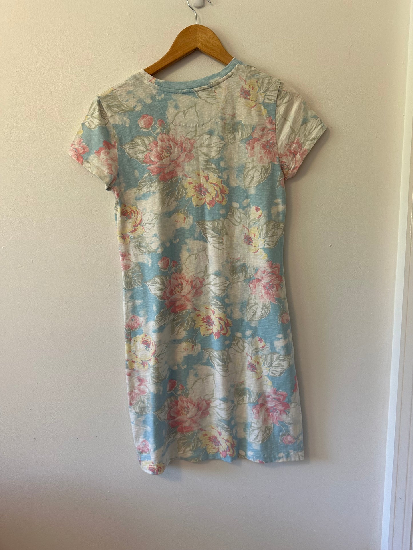 Polo Ralph Lauren Floral Cotton Mini Dress in Blue and Pink | Size XS