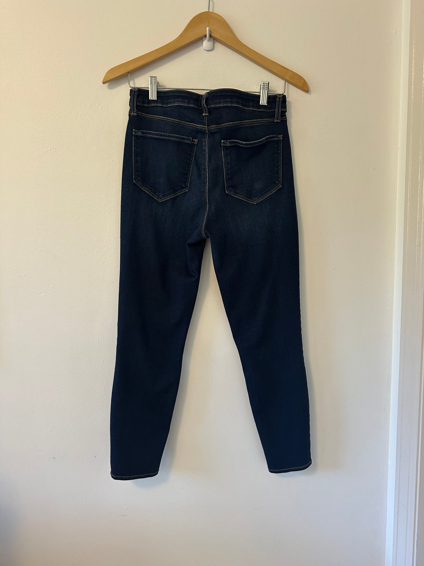 L'AGENCE Dark Blue Ankle Jeans With Stretch | Size 28
