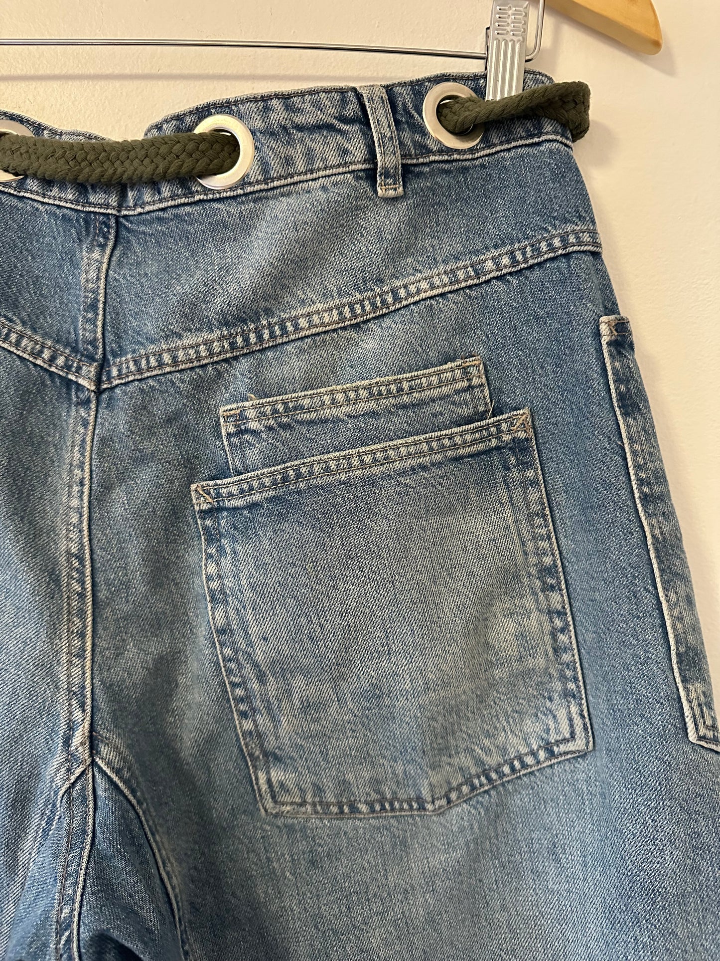 We The Free Moxie Pull-On Barrel Jeans In Truest Blue - Size 27