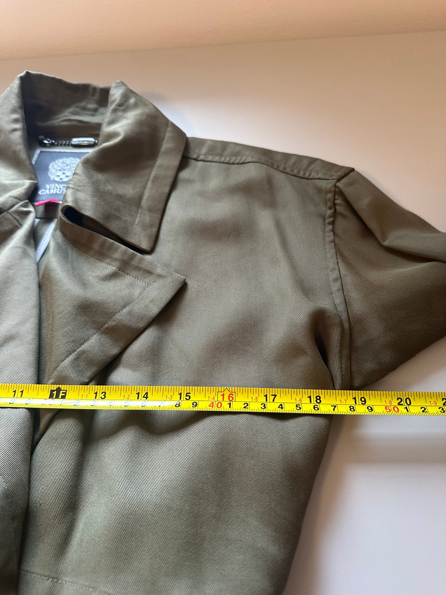 Vince Camuto Olive Green Women's Trench Coat | Size Small