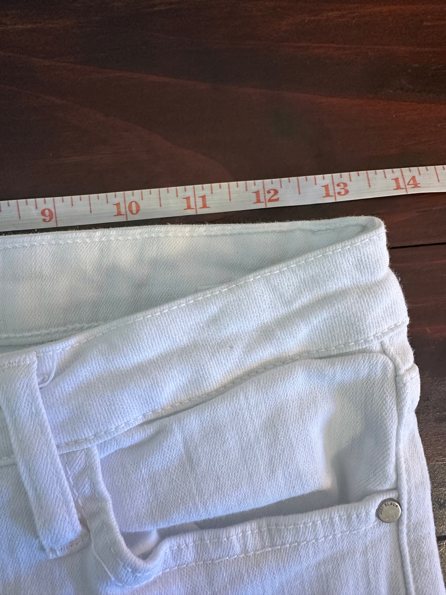 Just Black Denim White Skinny Jeans Size 28