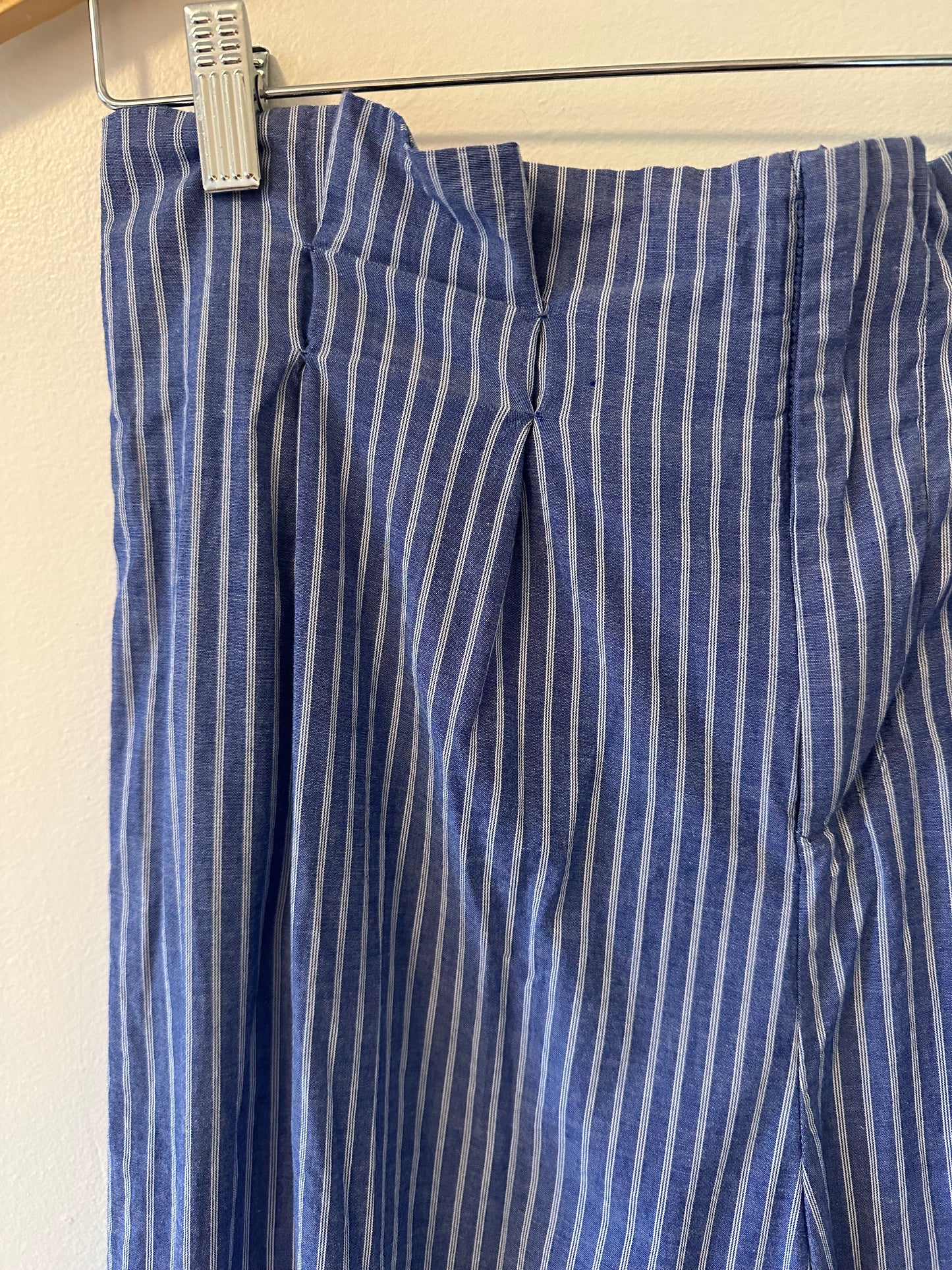 A New Day Blue Striped Wide-Leg Pants Size 10