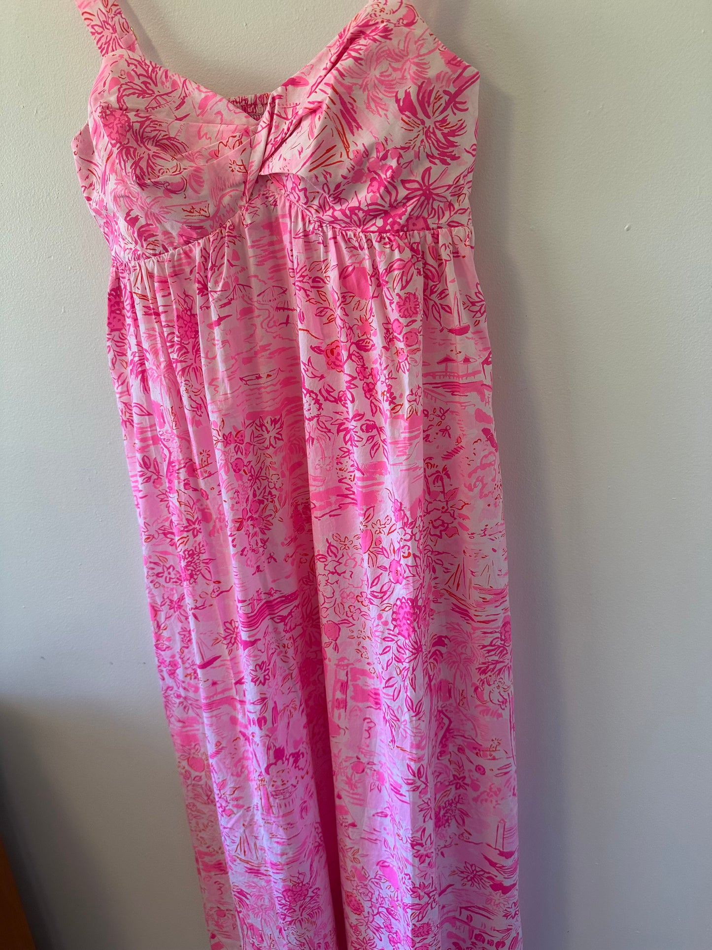Lilly Pulitzer Azora Pink Floral Empire Waist Sundress | Size 6
