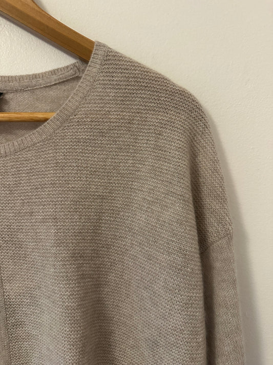 NWT Cashmere Clouds Crewneck Sweater in Beige | Size XS