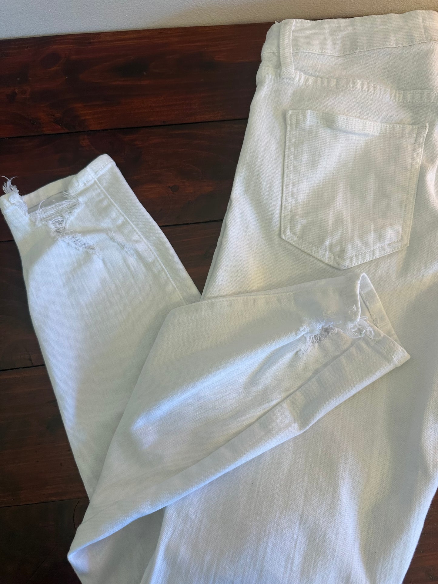 Just Black Denim White Skinny Jeans Size 28