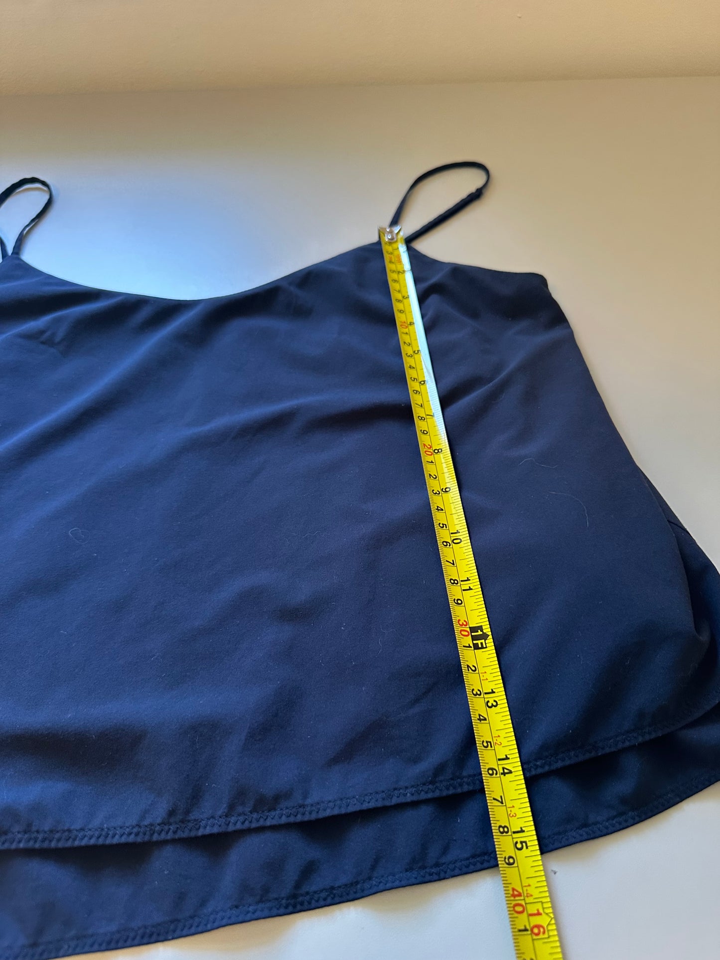 Athleta Double Layer Camisole Top with Spaghetti Straps in Navy | Size Small