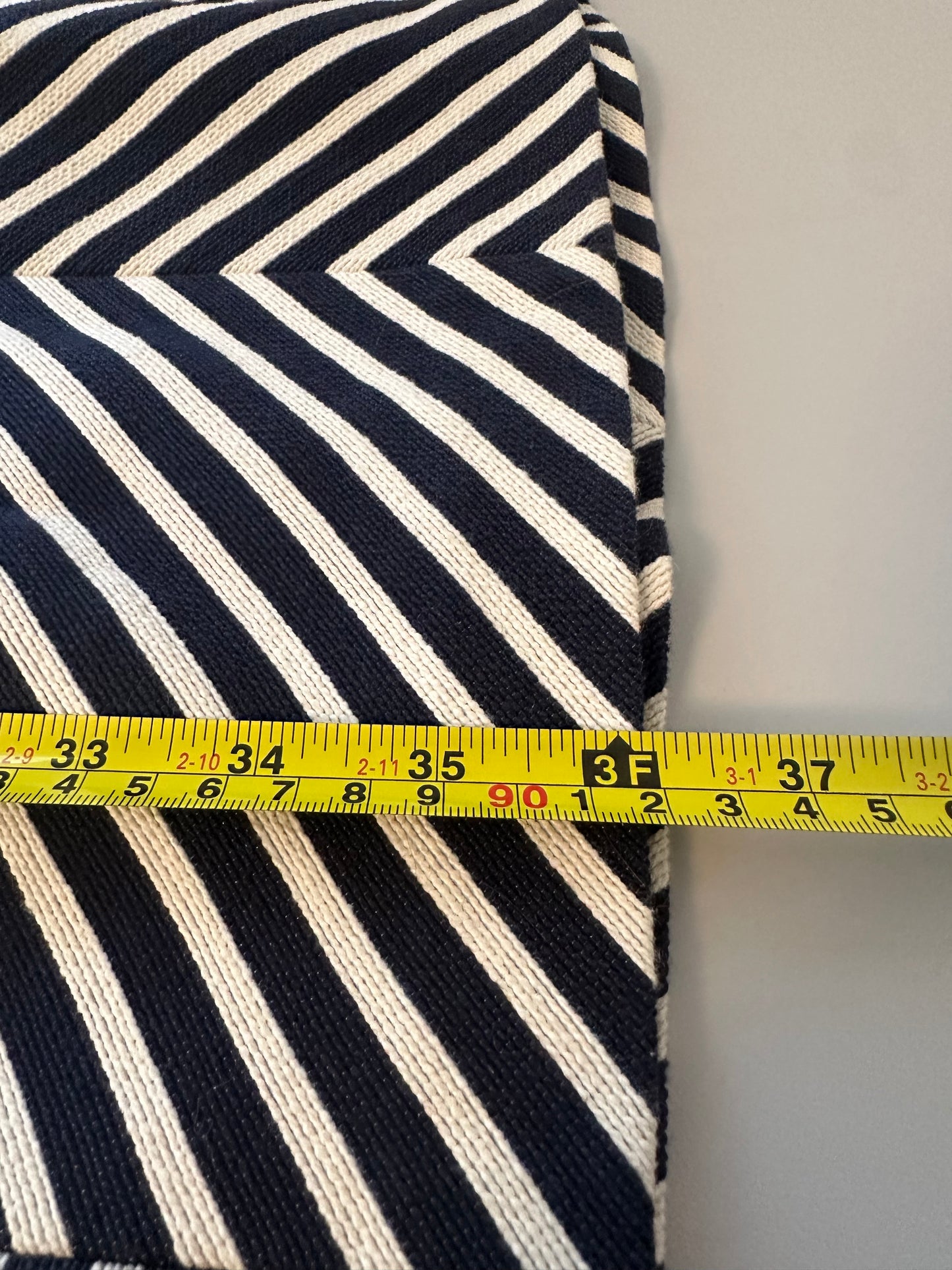 Maeve Black and White Striped V-Neck Mini Dress | Size 6